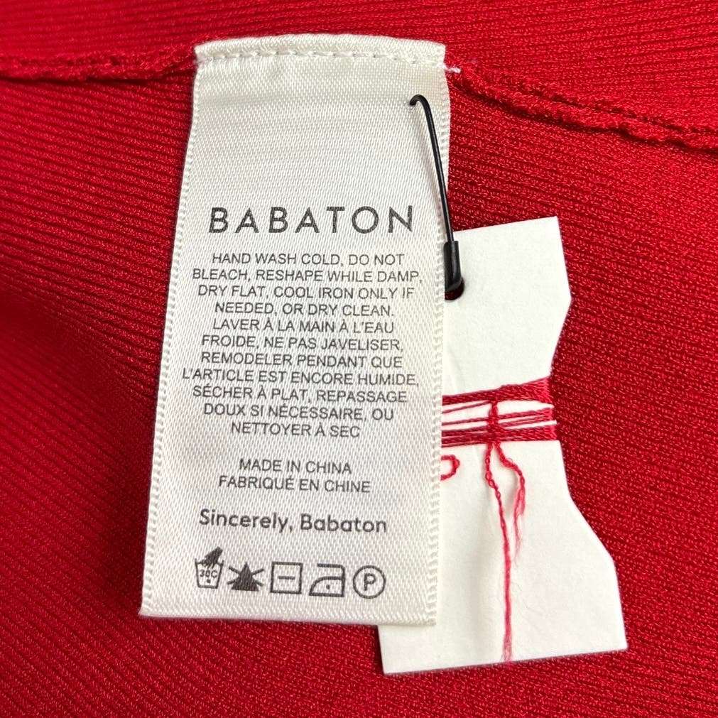 Aritzia Babaton NWT $128 Red Square Neck Fit & Flare A Line Midi Dress Size SP - Image 11