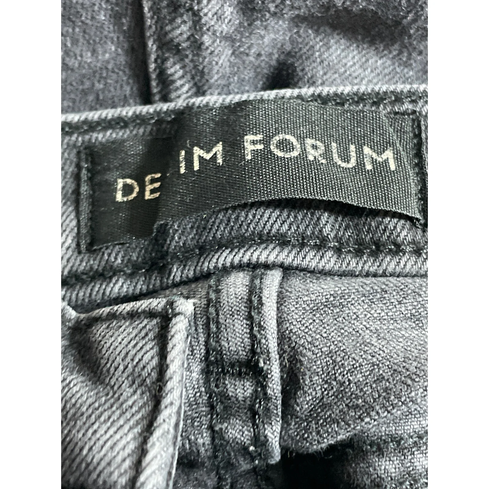 Aritzia Denim Forum Black Frayed Raw Hem High Rise Skinny Denim Jeans Pants 27 - Image 5