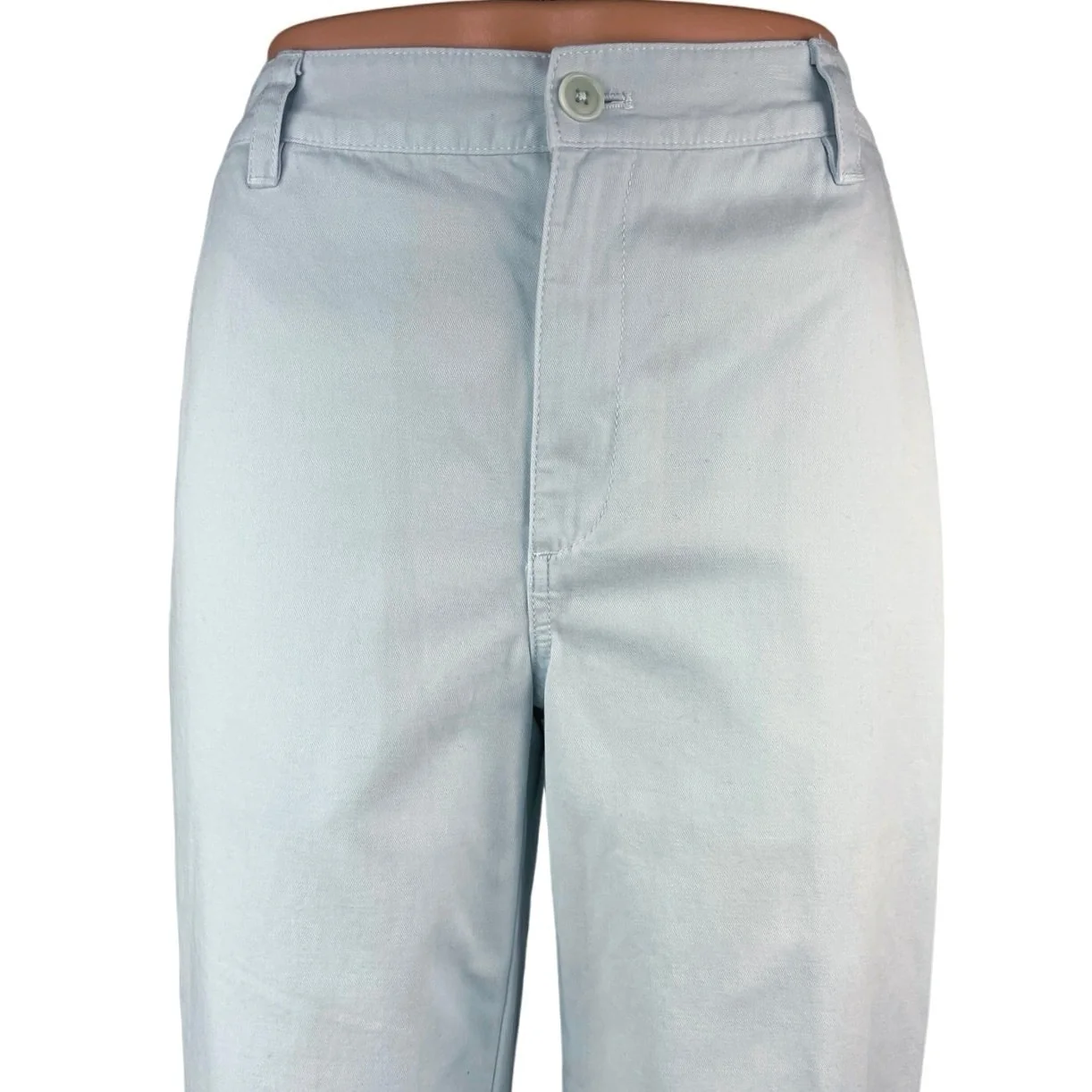 Aritzia Sun-deh Light Blue Straight Wide Leg Mid-Rise Ankle Pants Denim Jeans 2 - Image 4