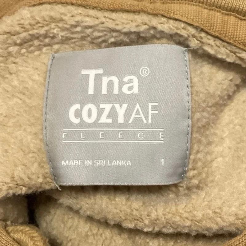 Aritzia TNA Cozy AF Fleece Brown Long Sleeve Pullover Sweatshirt Hoodie Size XS - Image 3