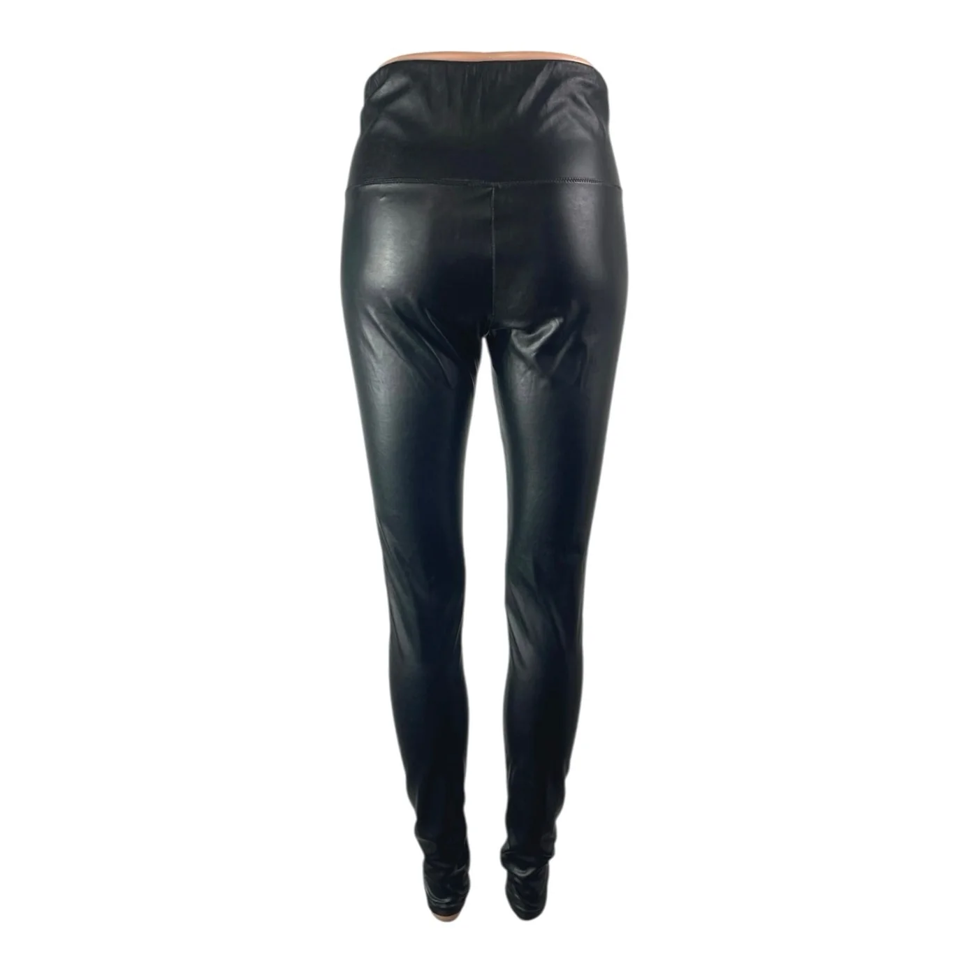 Aritzia Wilfred Free Black Faux Leather Vegan High Rise Leggings Pants Size S - Image 2