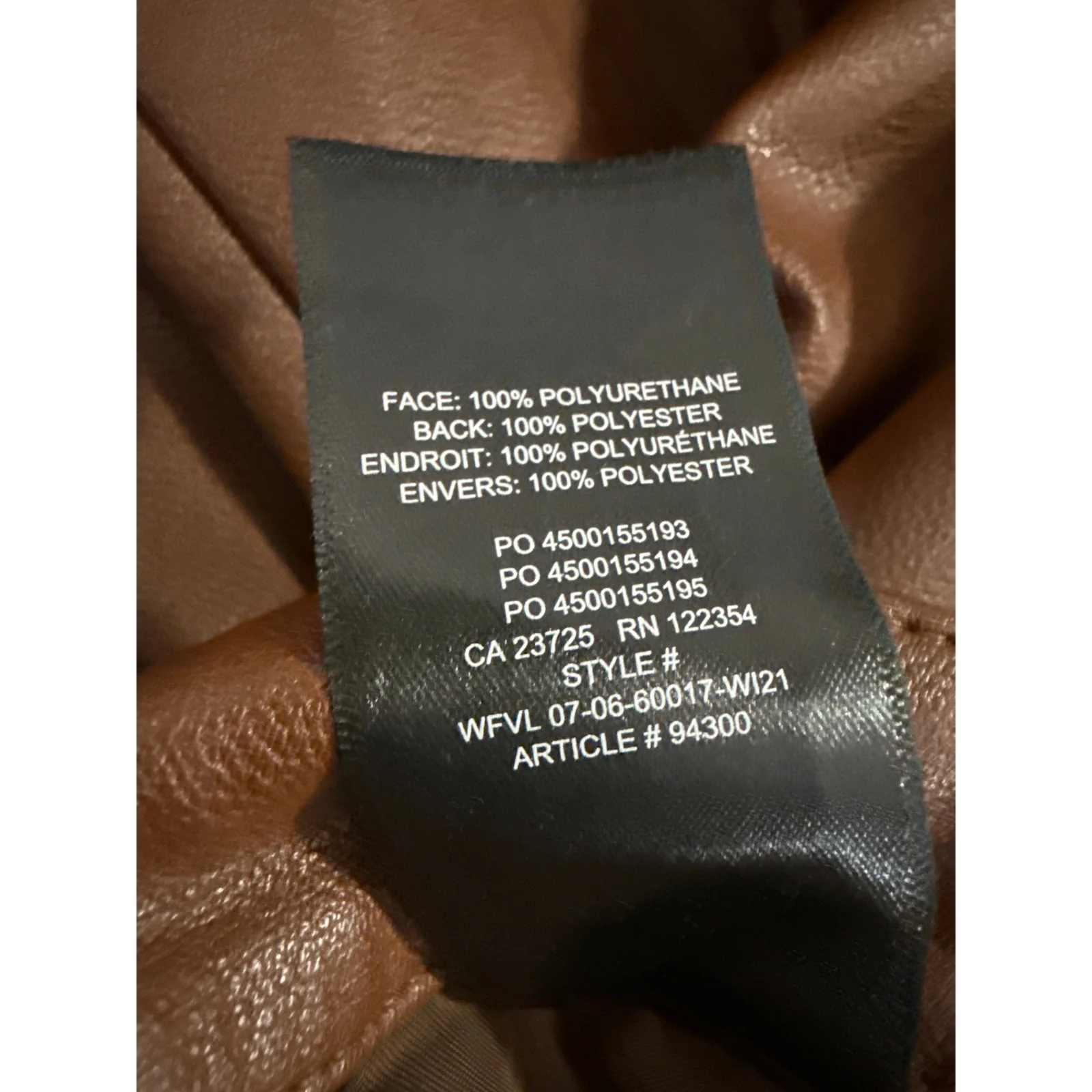 Aritzia Wilfred Free Women's Brown Faux Leather Vegan Carpenter Trousers Pants 2 - Image 5
