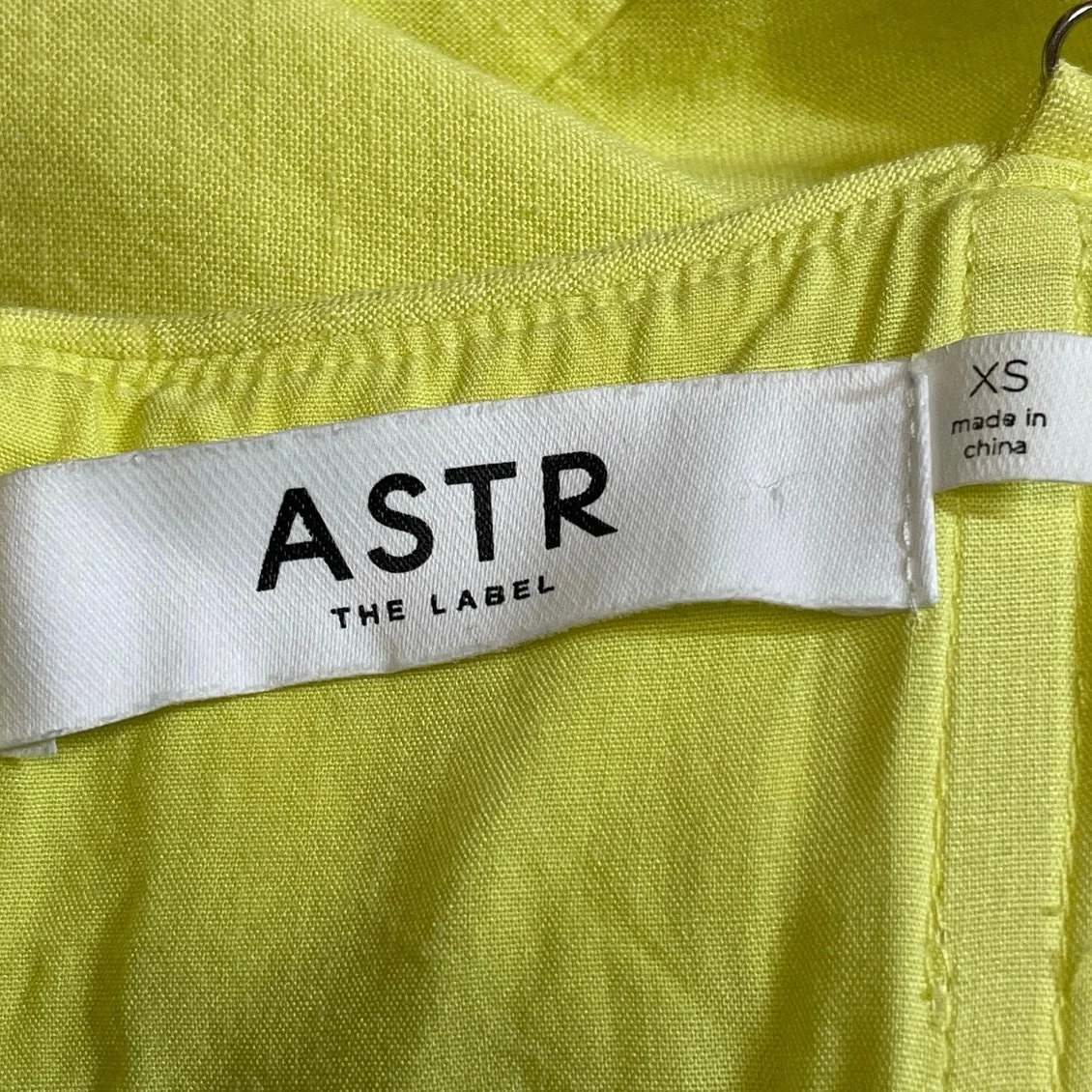 ASTR The Label Yellow Linen Sleeveless Cami Tank Pleated A Line Midi Dress Sz XS - Image 5