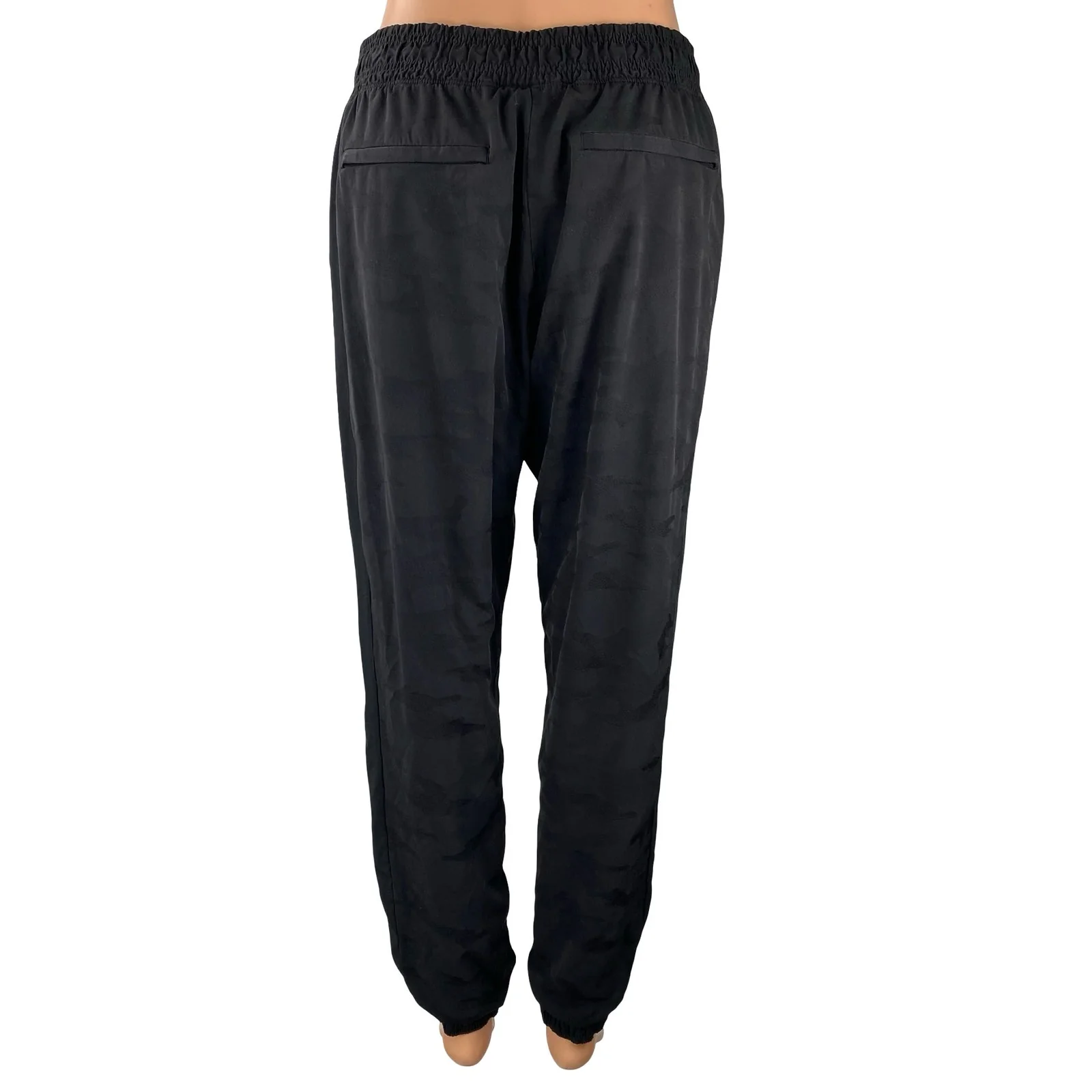 Athleta Brooklyn Textured Lined Women's Black Travel Jogger Sweat Pants Size 8 - Image 4