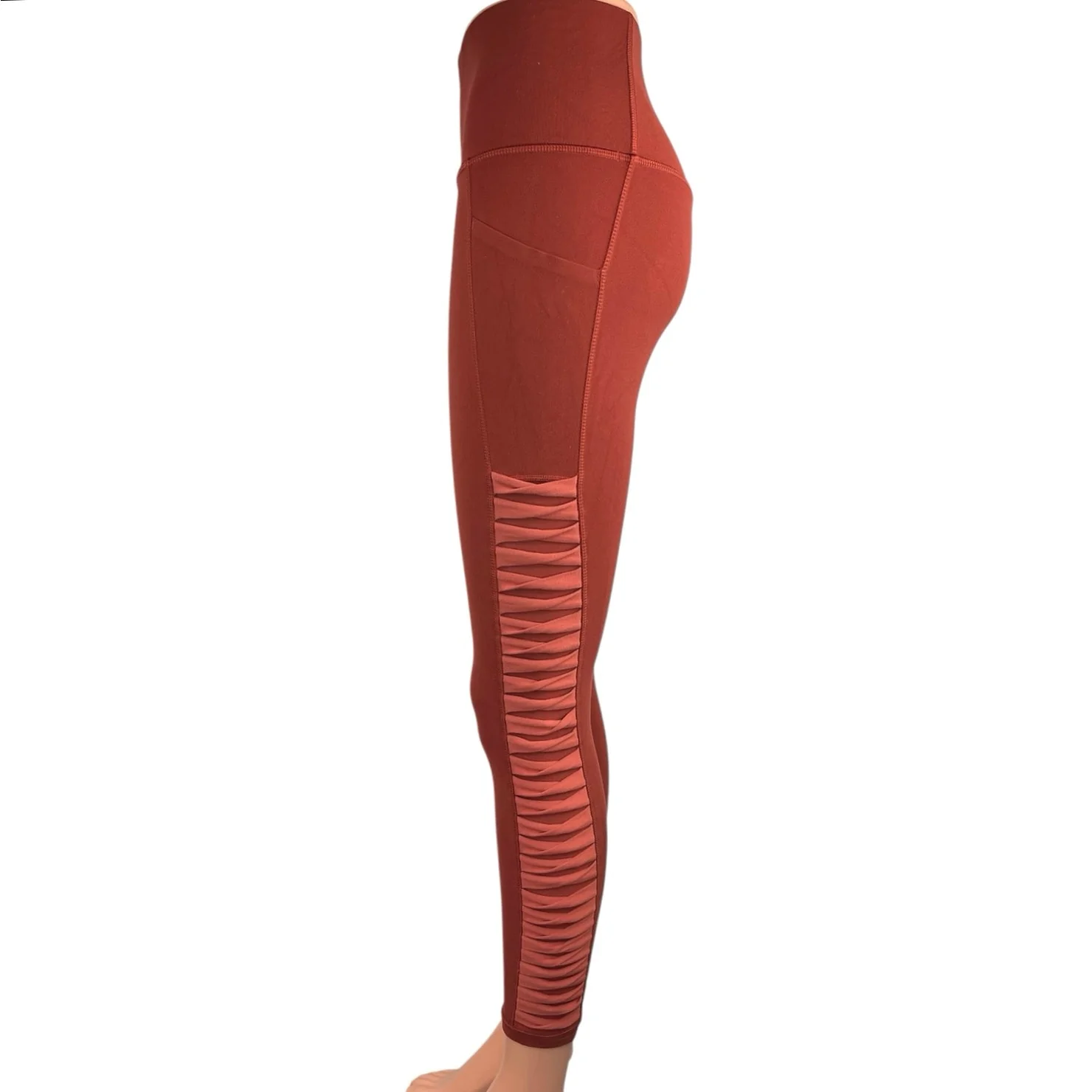 Athleta Brown Salutation Stash Pocket II Twist 7/8 Activewear Tight Leggings S - Image 2