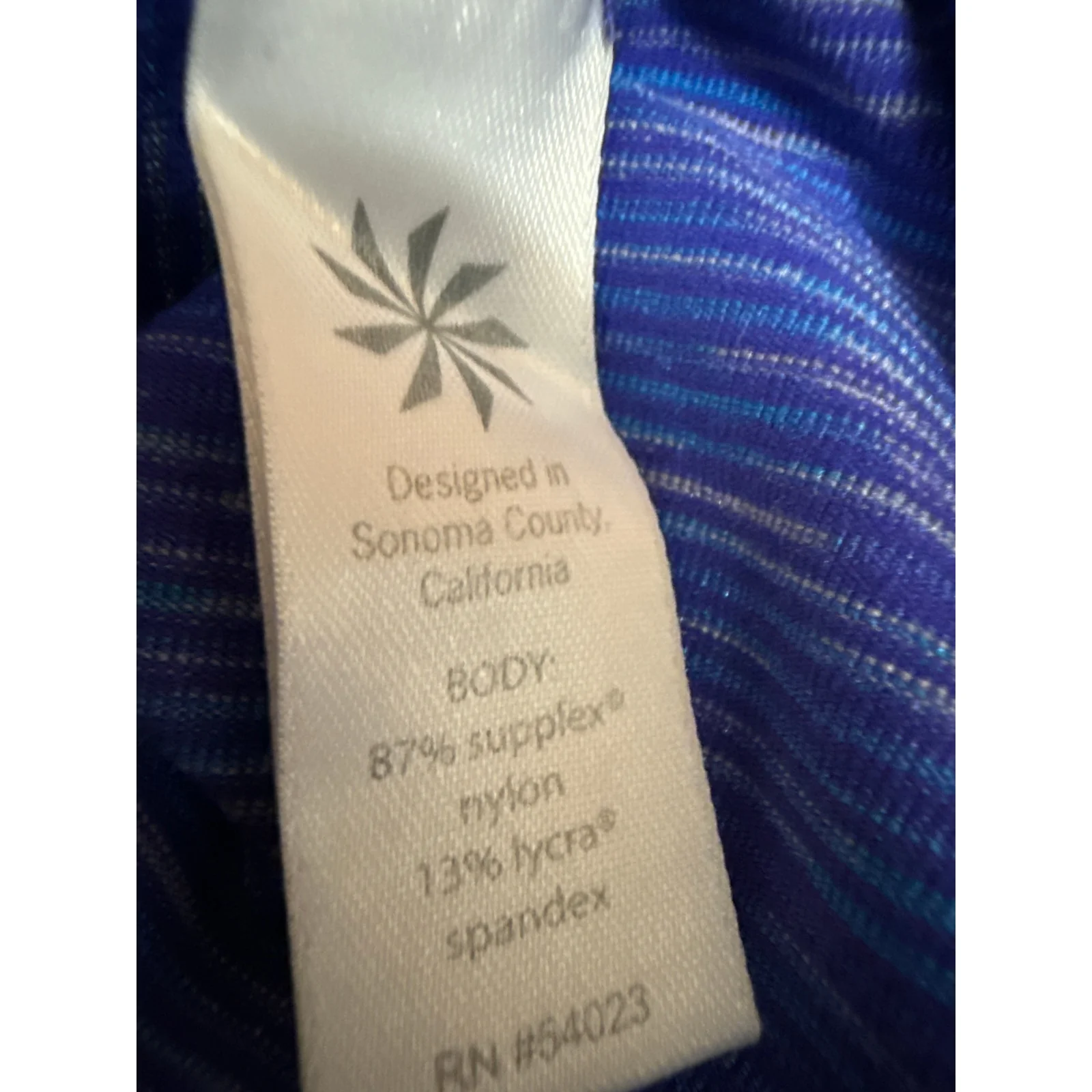 Athleta Women Blue Purple Low Rise Capri Yoga Workout Athletic Leggings Pants M - Image 5