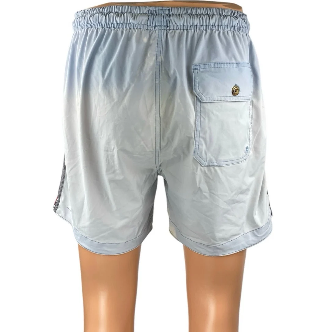 Aviator Nation 5 Stripe Flex Men's Blue Elastic Waist Activewear Swim Shorts 32 - Image 3
