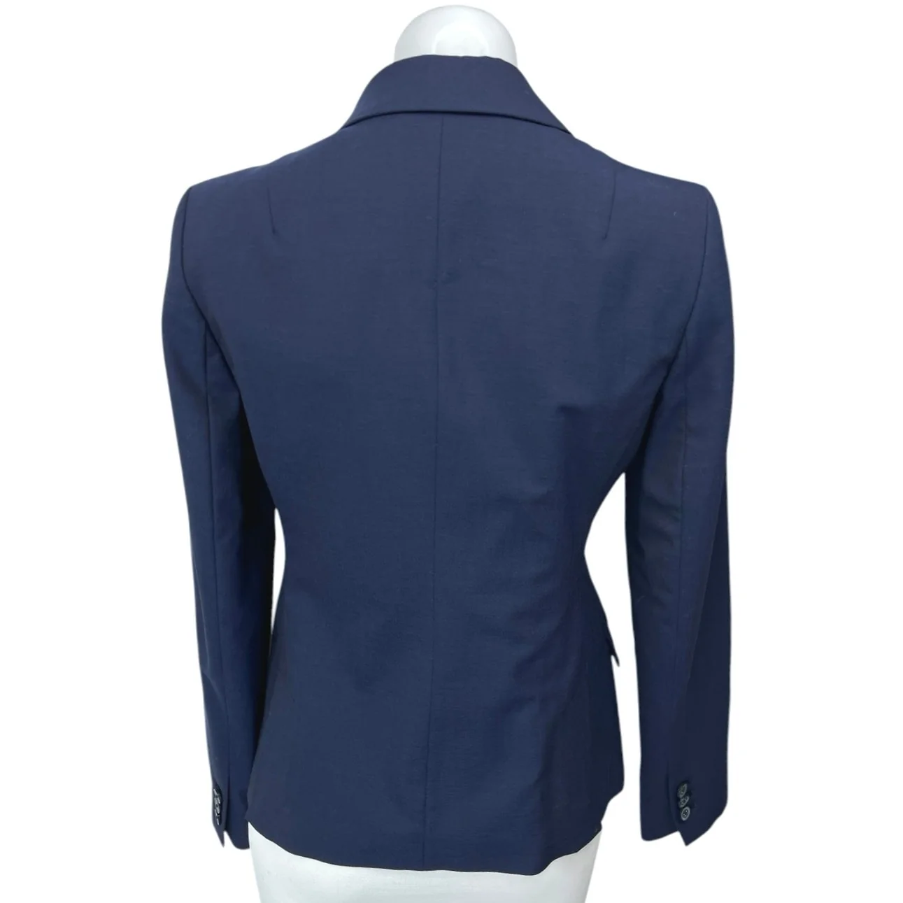 Banana Republic Blue Wool Long Sleeve Notch Collar Button Blazer Coat Jacket 4 - Image 2