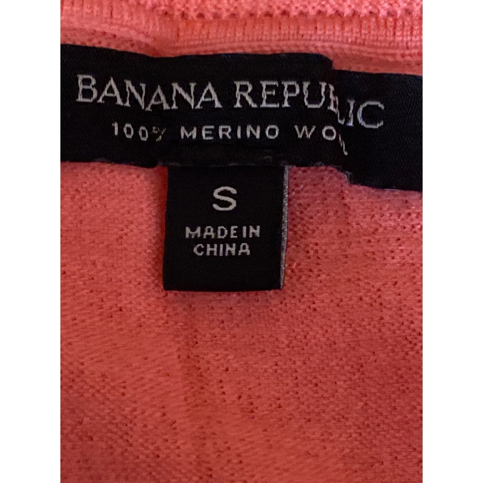 Banana Republic Coral 100% Merino Wool Sleeveless Knit Tank Sweater Top Size S - Image 5