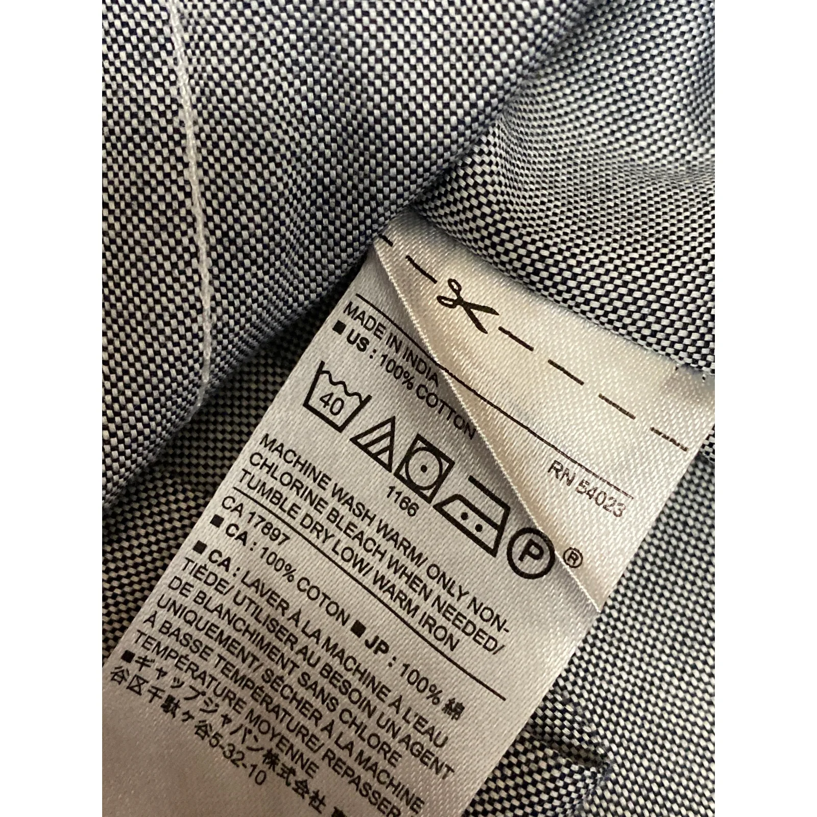 Banana Republic Gray Collared Long Sleeve Chest Pocket Button Down Shirt Top L - Image 6