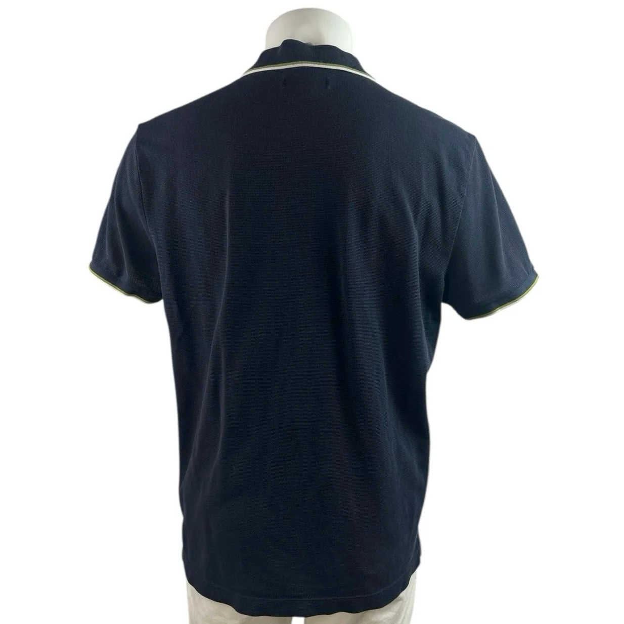Banana Republic Luxury Touch Men's Blue Short Sleeve Collared Polo Shirt Top L - Image 2