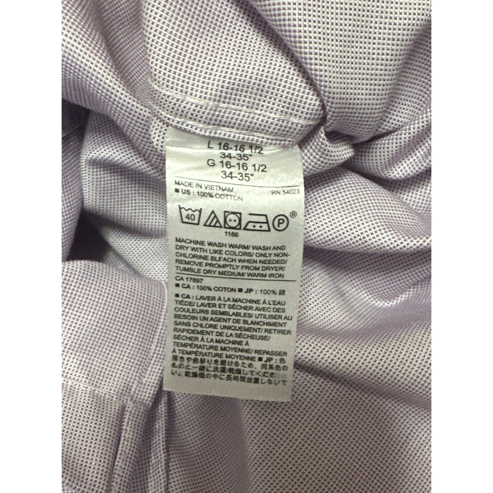 Banana Republic Men's Purple Non Iron Slim Fit Long Sleeve Button Down Shirt L - Image 4