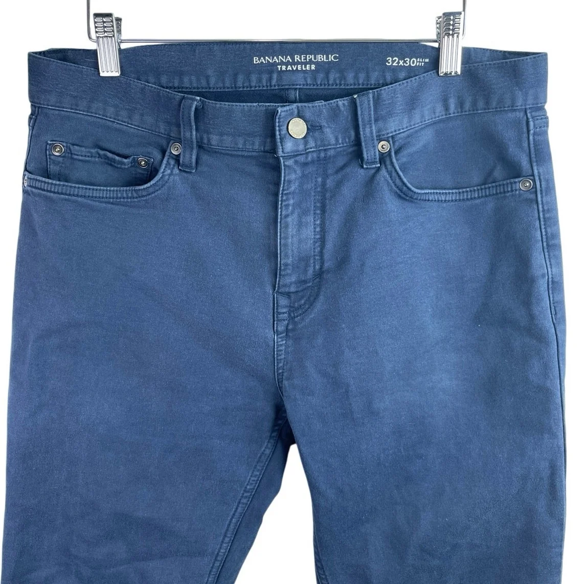 Banana Republic Traveler Blue Slim Fit Straight Stretch Denim Jeans Sz 32x30 - Image 3