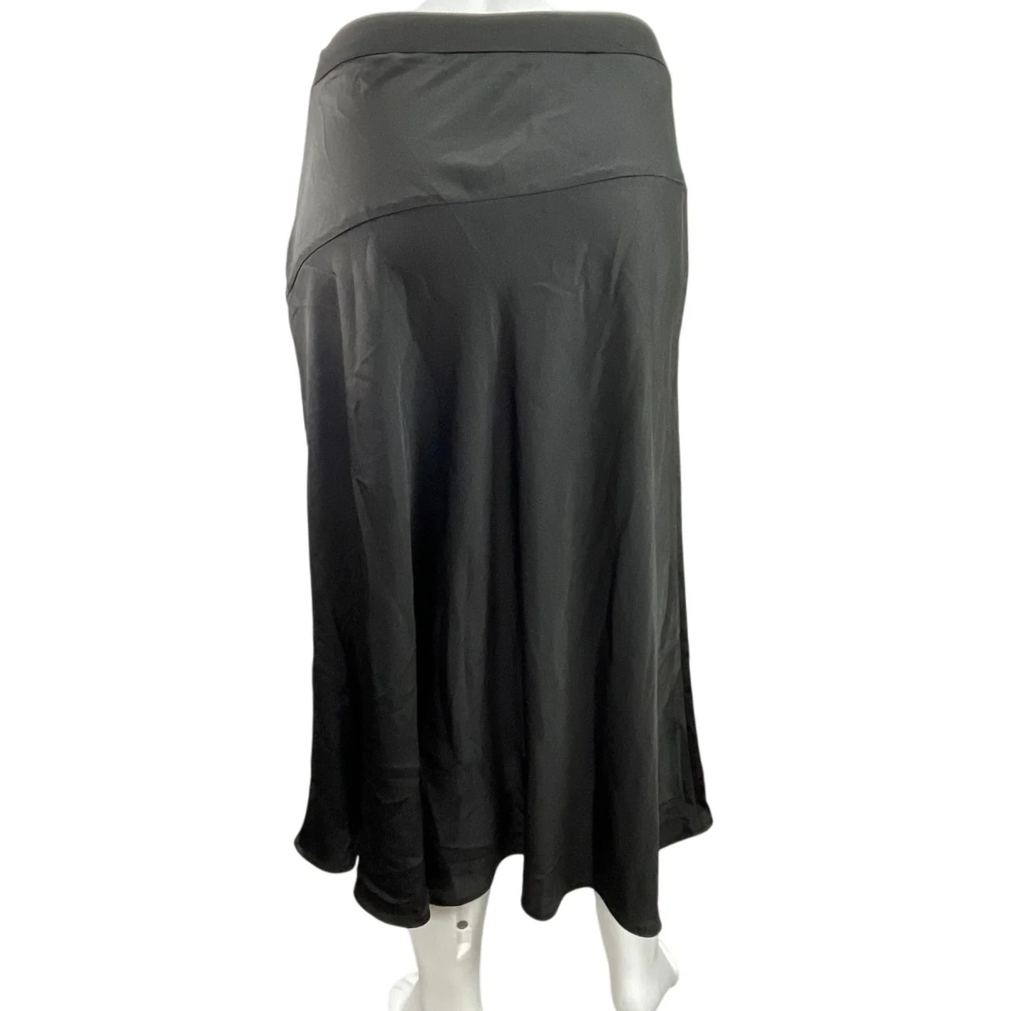 Banana Republic Womens Black Ruffles Slit High Waisted Midi Maxi A-Line Skirt 16 - Image 3