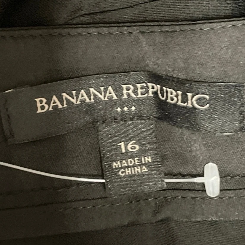 Banana Republic Womens Black Ruffles Slit High Waisted Midi Maxi A-Line Skirt 16 - Image 4