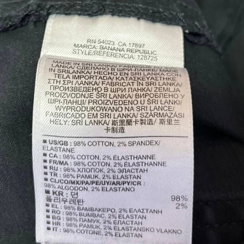 Banana Republic Women's Black Straight Leg Mid Rise Stretch Denim Jeans Pants 30 - Image 5