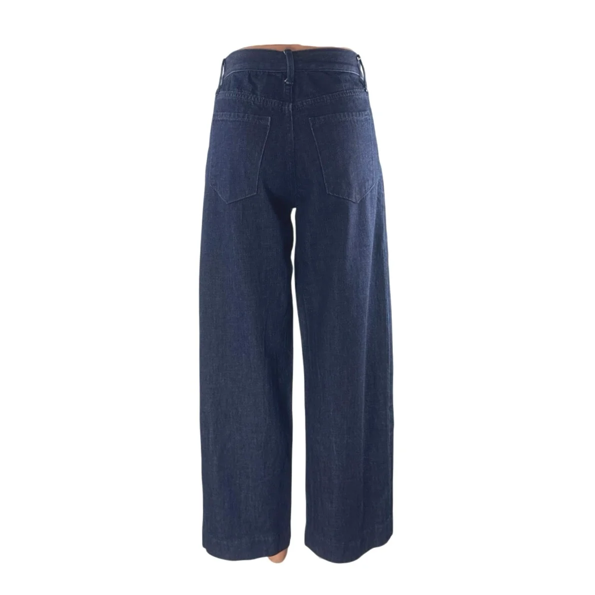 Banana Republic Womens Navy Blue High Rise Wide Leg Baggy Trousers Pants Size 24 - Image 3