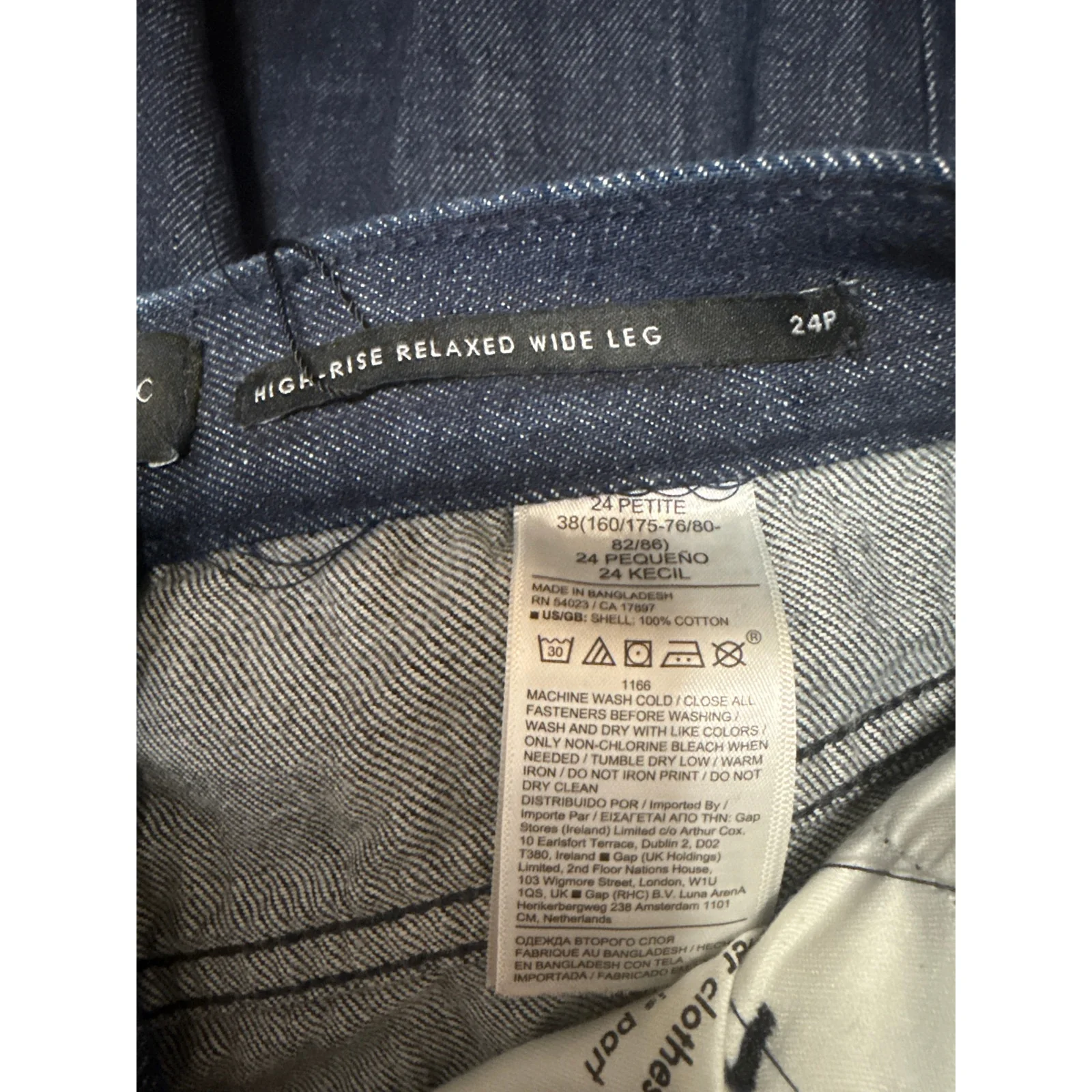 Banana Republic Womens Navy Blue High Rise Wide Leg Baggy Trousers Pants Size 24 - Image 5