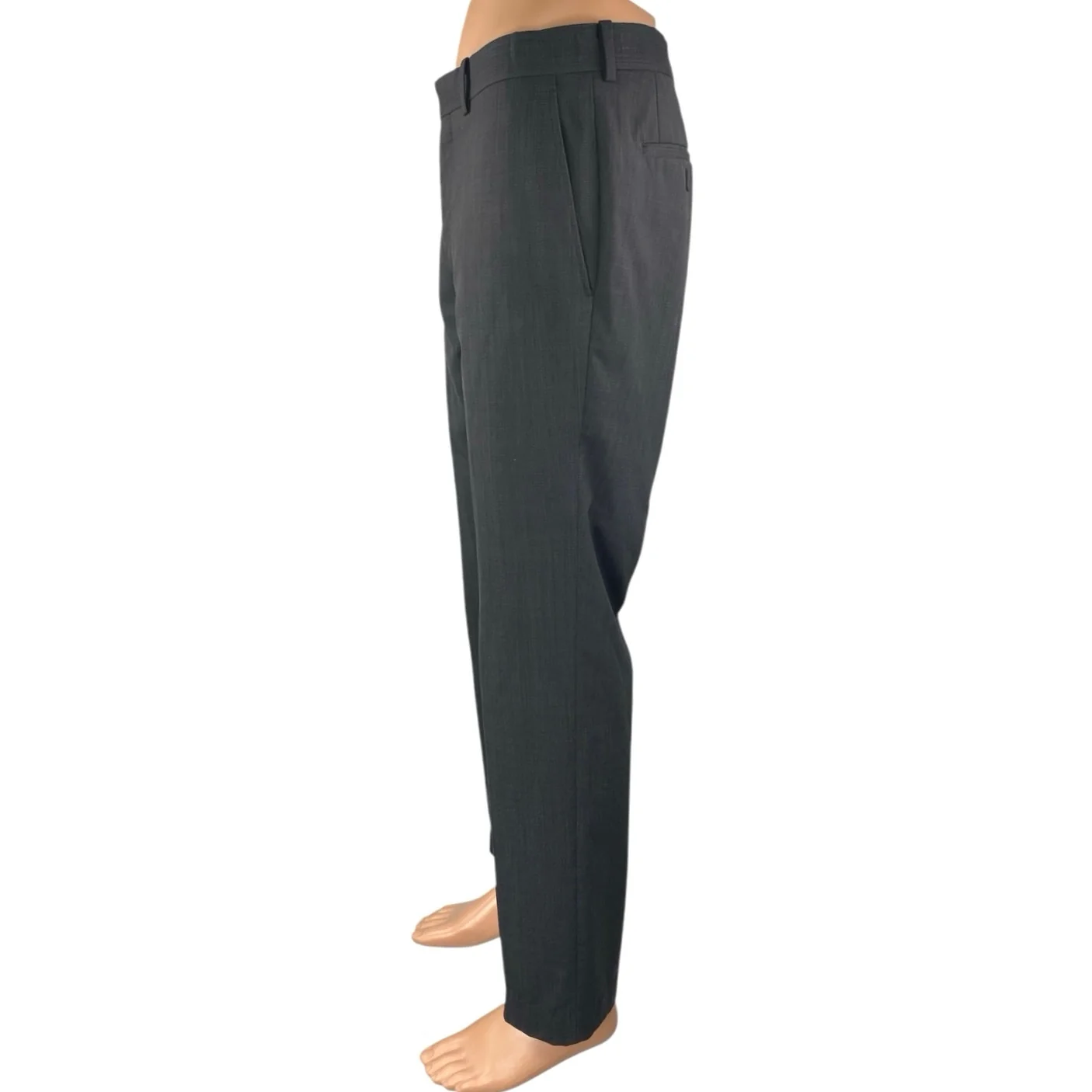 Bar III 100% Wool Men's Black Slim Fit Straight Leg Trousers Dress Pants Size 32 - Image 2