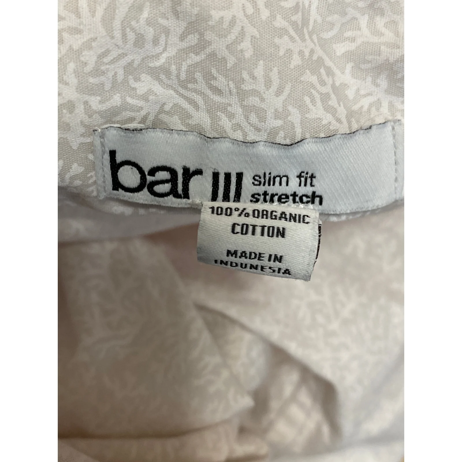 Bar III Be Men's White Slim Fit Stretch Long Sleeve Button Down Shirt Size S - Image 3