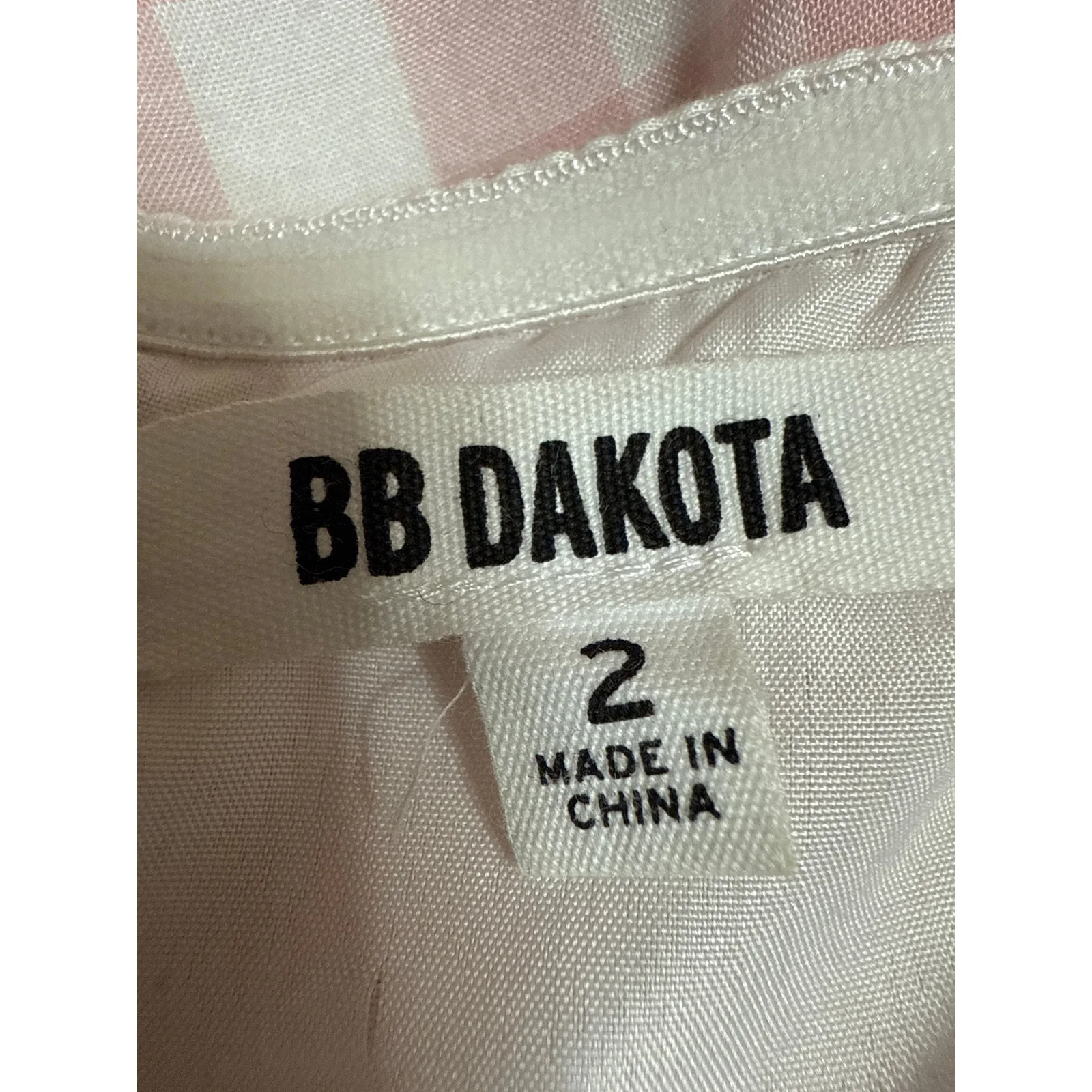 BB Dakota Pink White Gingham Check Halter Tie Knot Sleeveless Mini Dress Size 2 - Image 3