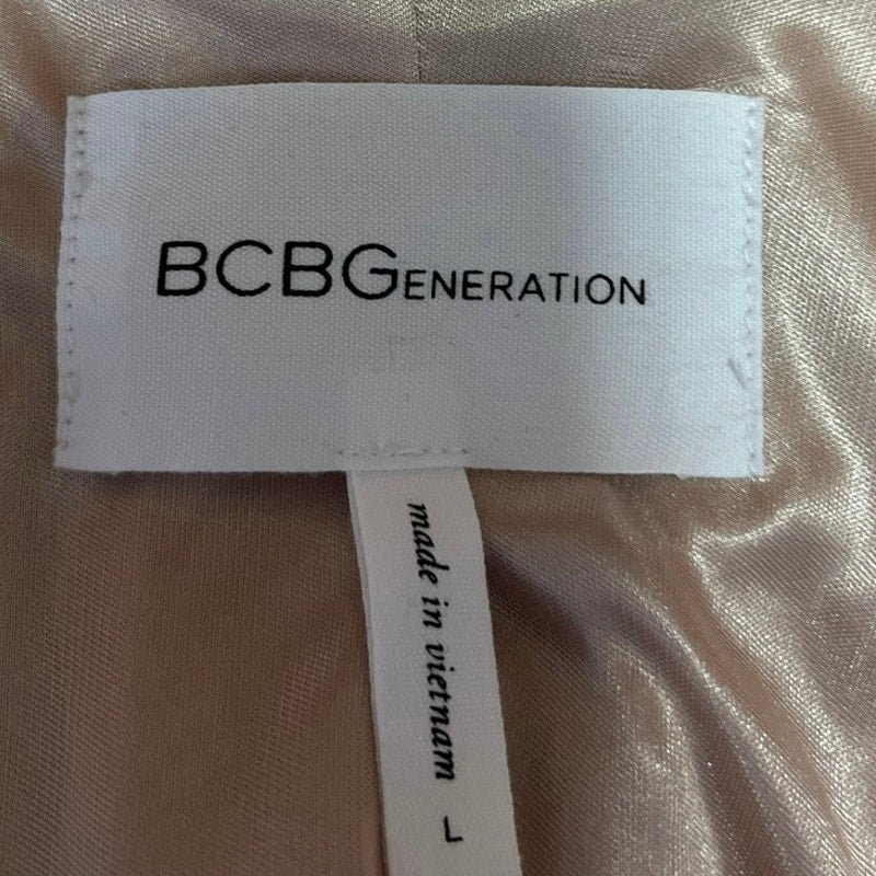 BCBGeneration Pink Open Front Long Sleeve Career Casual Blazer Coat Jacket Sz L - Image 3