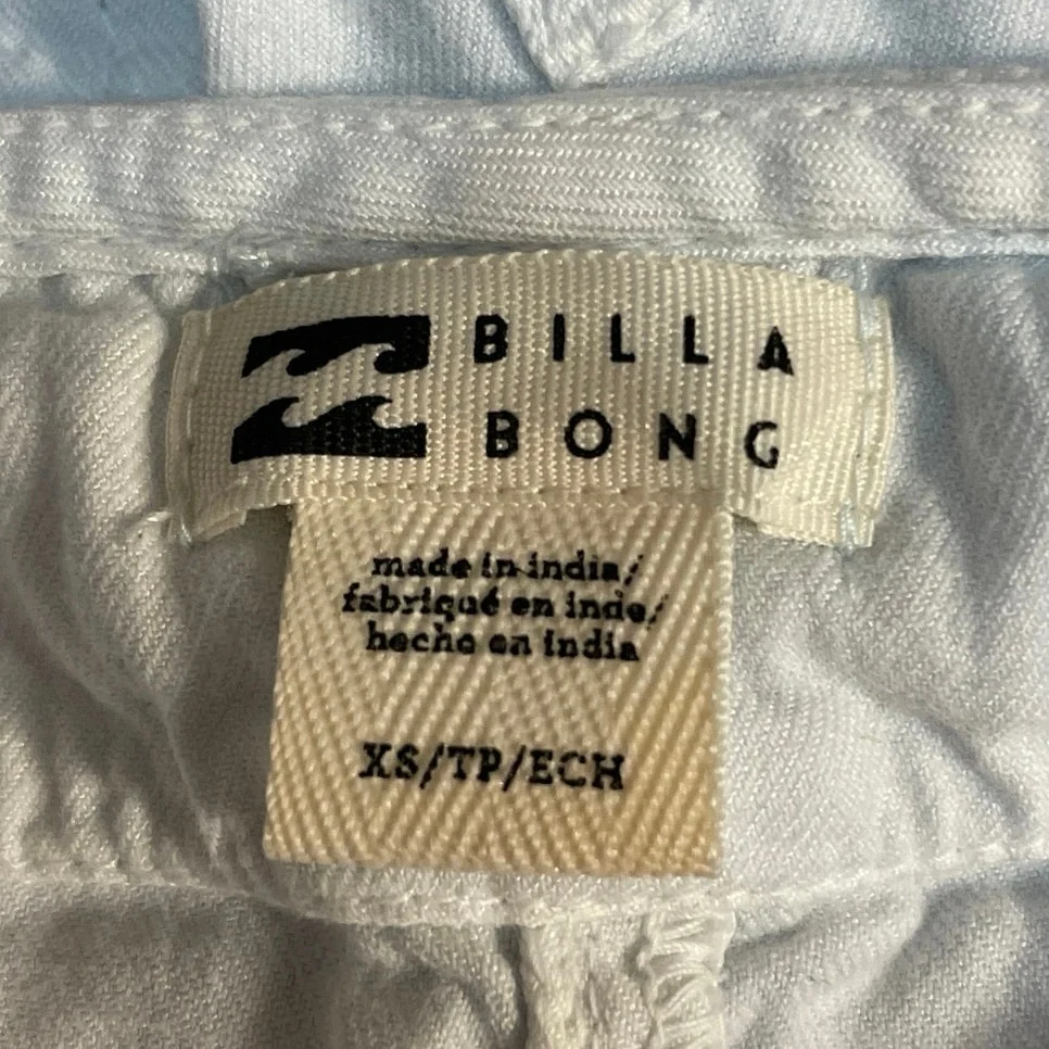 Billabong Women's Blue Bib Pocket Utility Outdoor Shortalls Overalls Romper XS - Image 4
