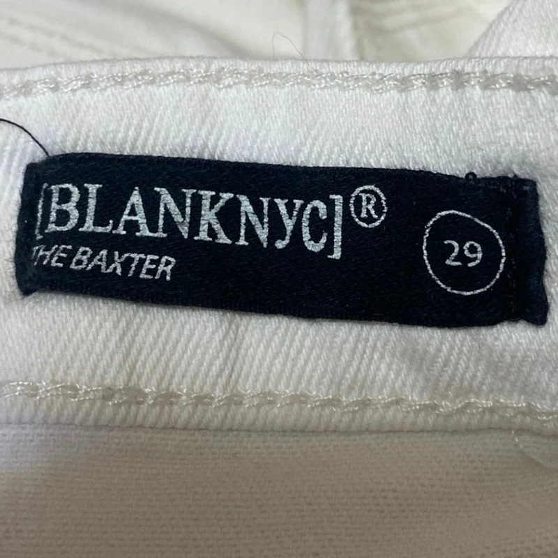 Blank NYC The Baxter Womens White Ribcage Straight Leg Denim Jeans Pants Size 29 - Image 4