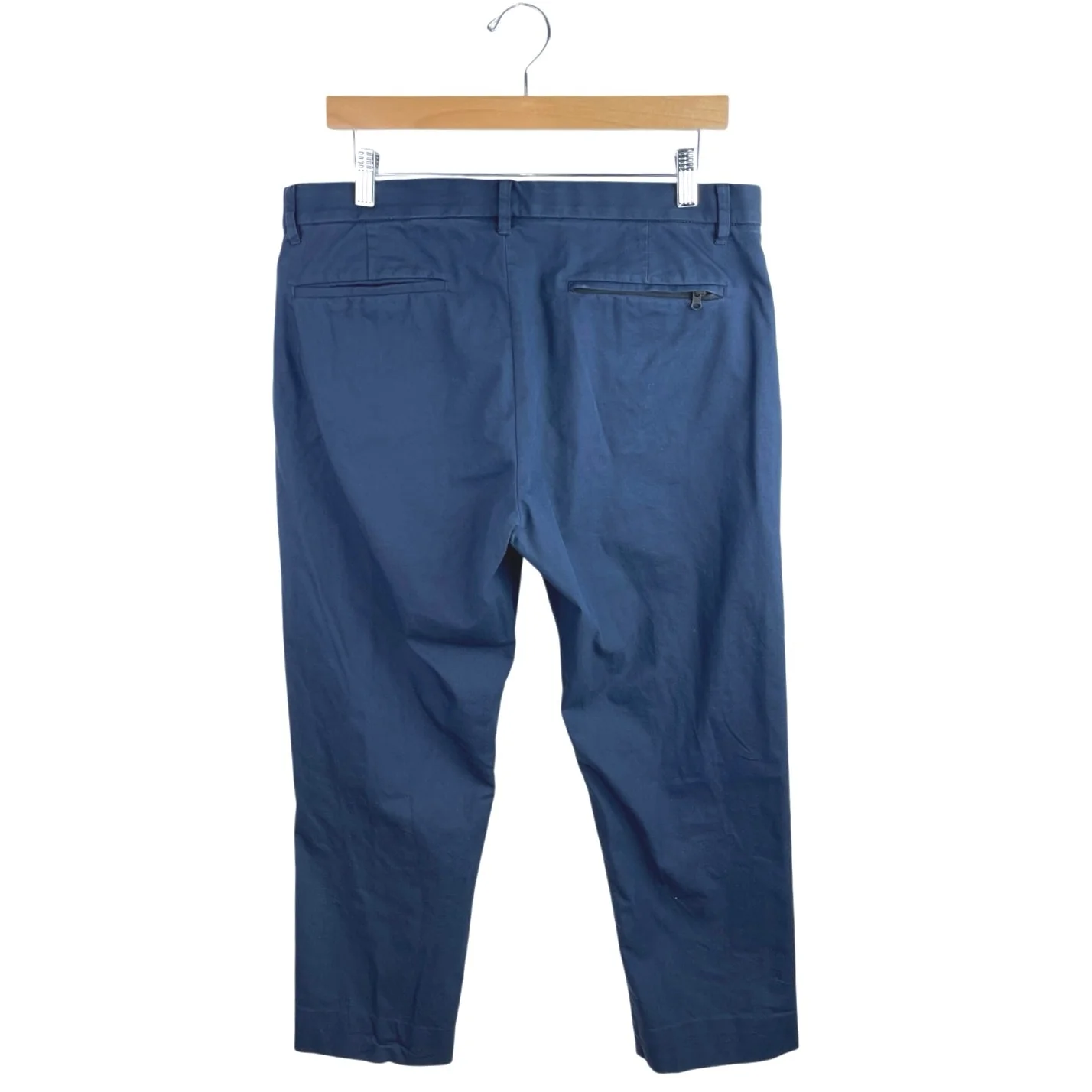 Bonobos Men's Blue Athletic Fit Stretch Chino Cropped Casual Pants Size 33x32 - Image 2