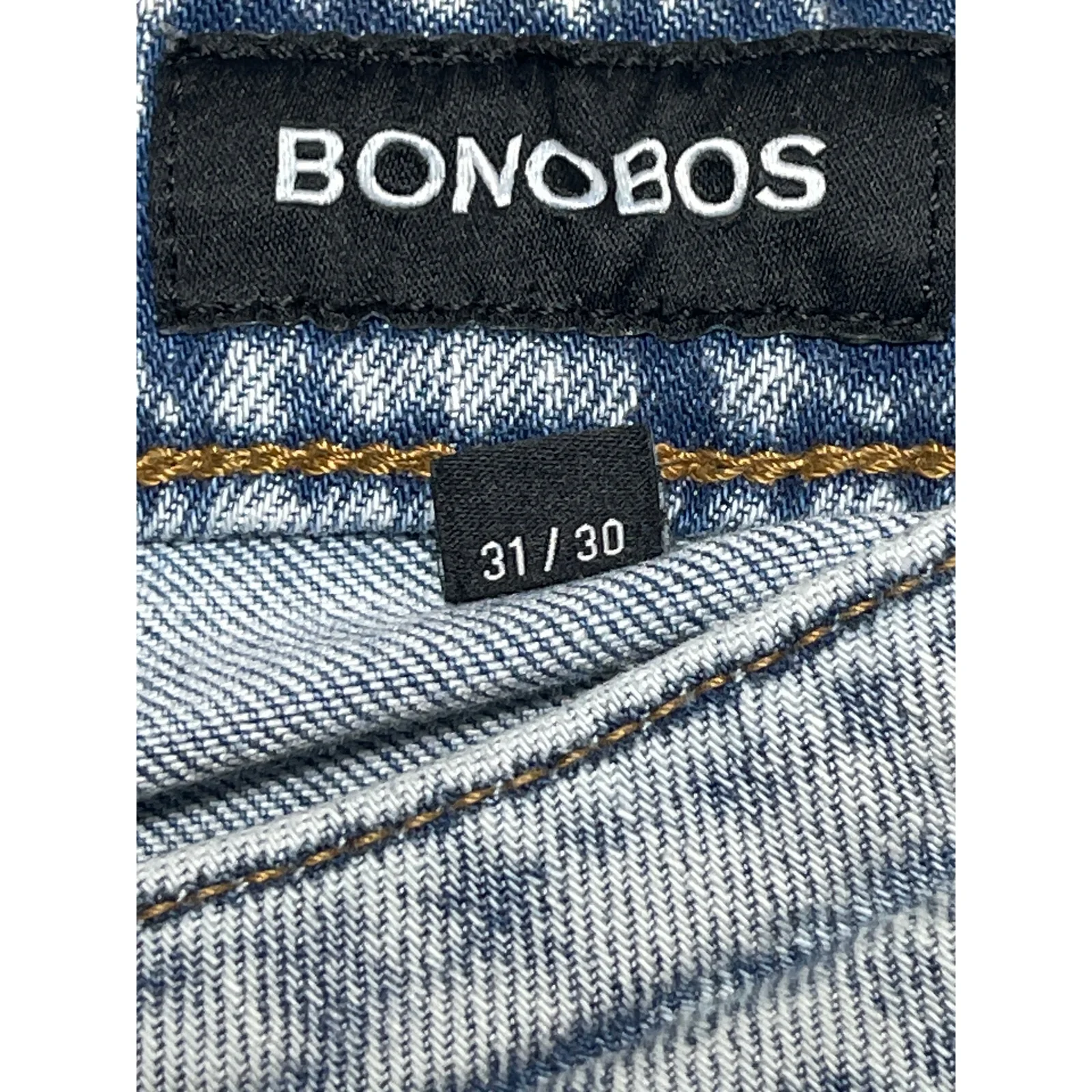 Bonobos Mens Blue Light Wash Mid Rise Tapered Skinny Denim Jeans Pants Size 31 - Image 3