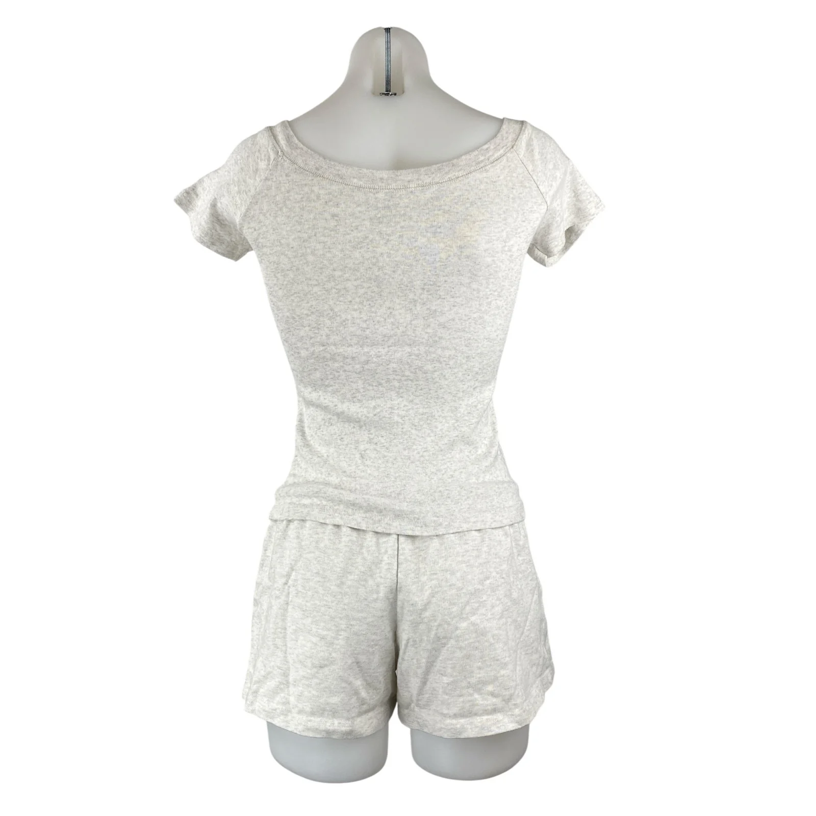 Brandy Melville Gray Cami Top T-Shirt Wide Leg Athletic Sleepwear 3 Piece Set S - Image 8