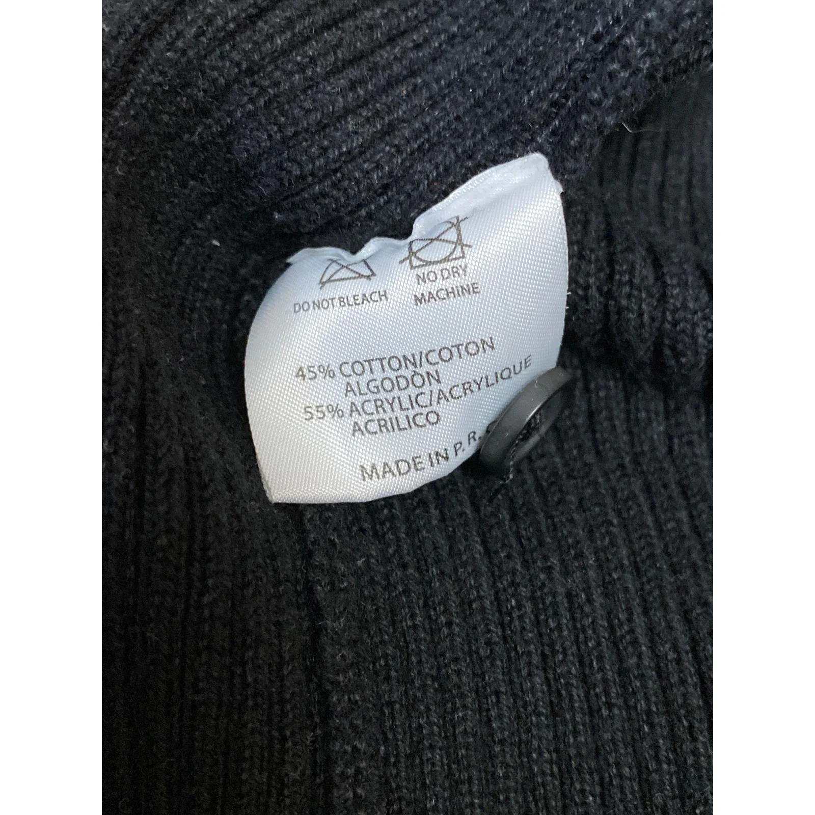 Brandy Melville Women's Black Ribbed Knit Button Up Cardigan Sweater Top Size S - Image 6
