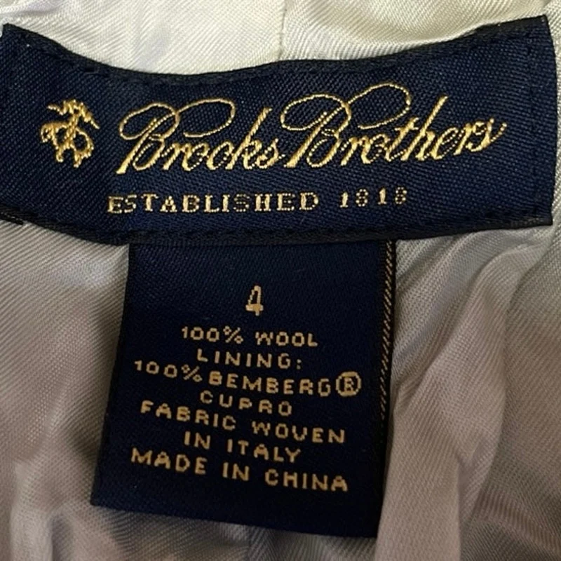 Brooks Brothers Women's Gray 100% Wool Two Button Collar Blazer Jacket Coat 4 - Image 4