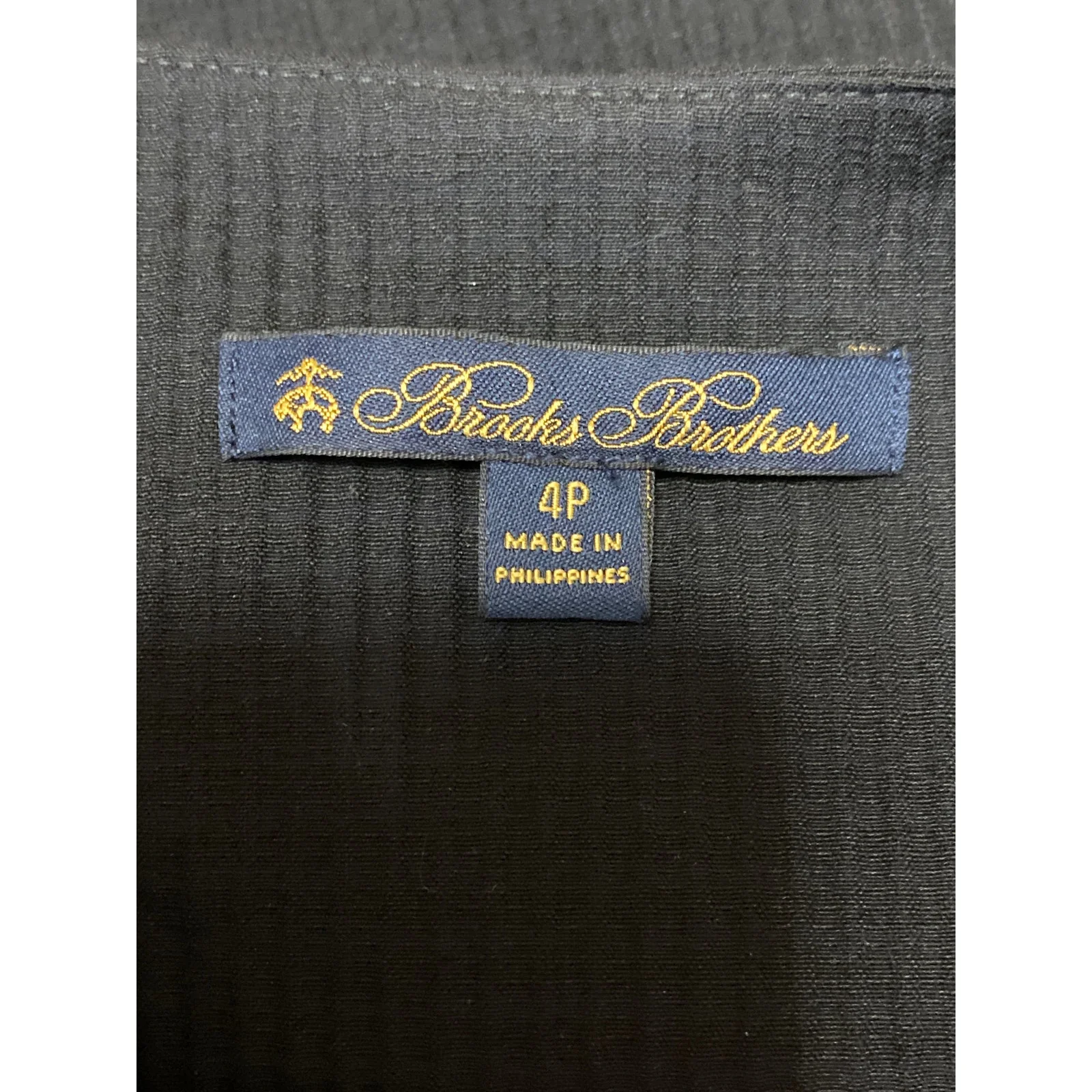 Brooks Brothers Women's Navy Blue Textured Long Sleeve Blazer Coat Jacker Size 4 - Image 4