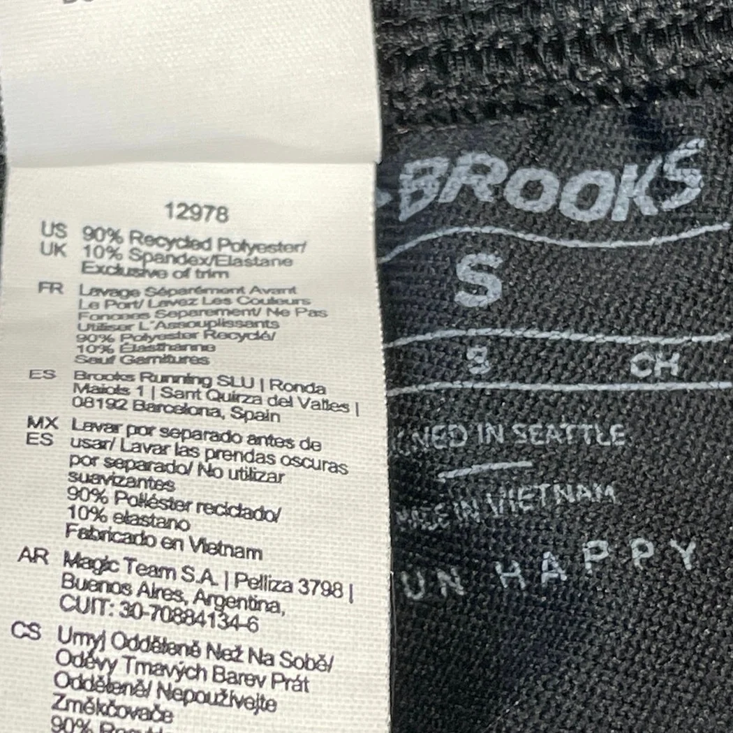 Brooks Women's Black Running Yoga Workout Athletic Tapered Training Pants Size S - Image 4