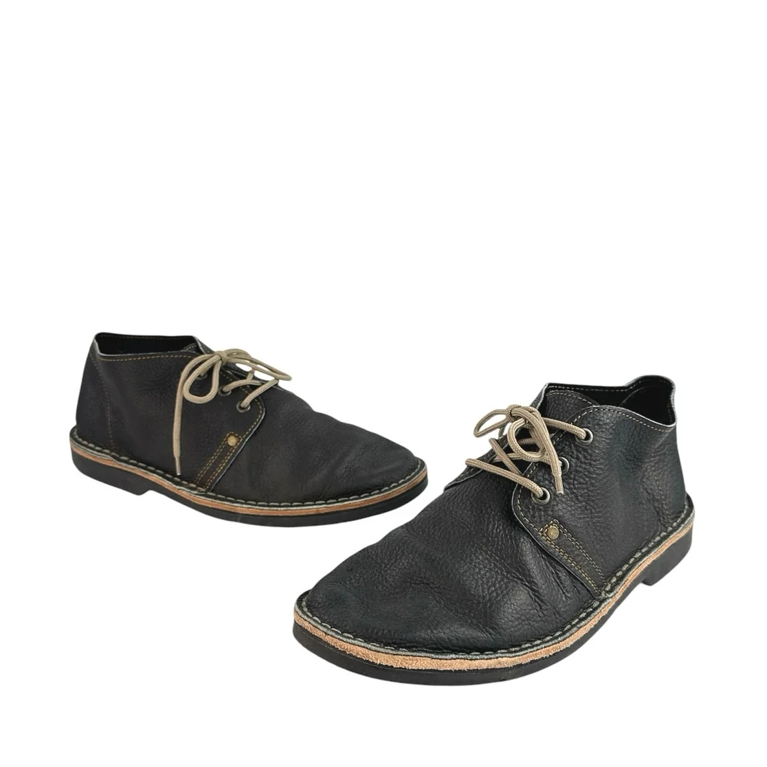 Brother Vellies Men's Black Leather Lace Up Round Toe Chukka Boots Size 9 - Image 5