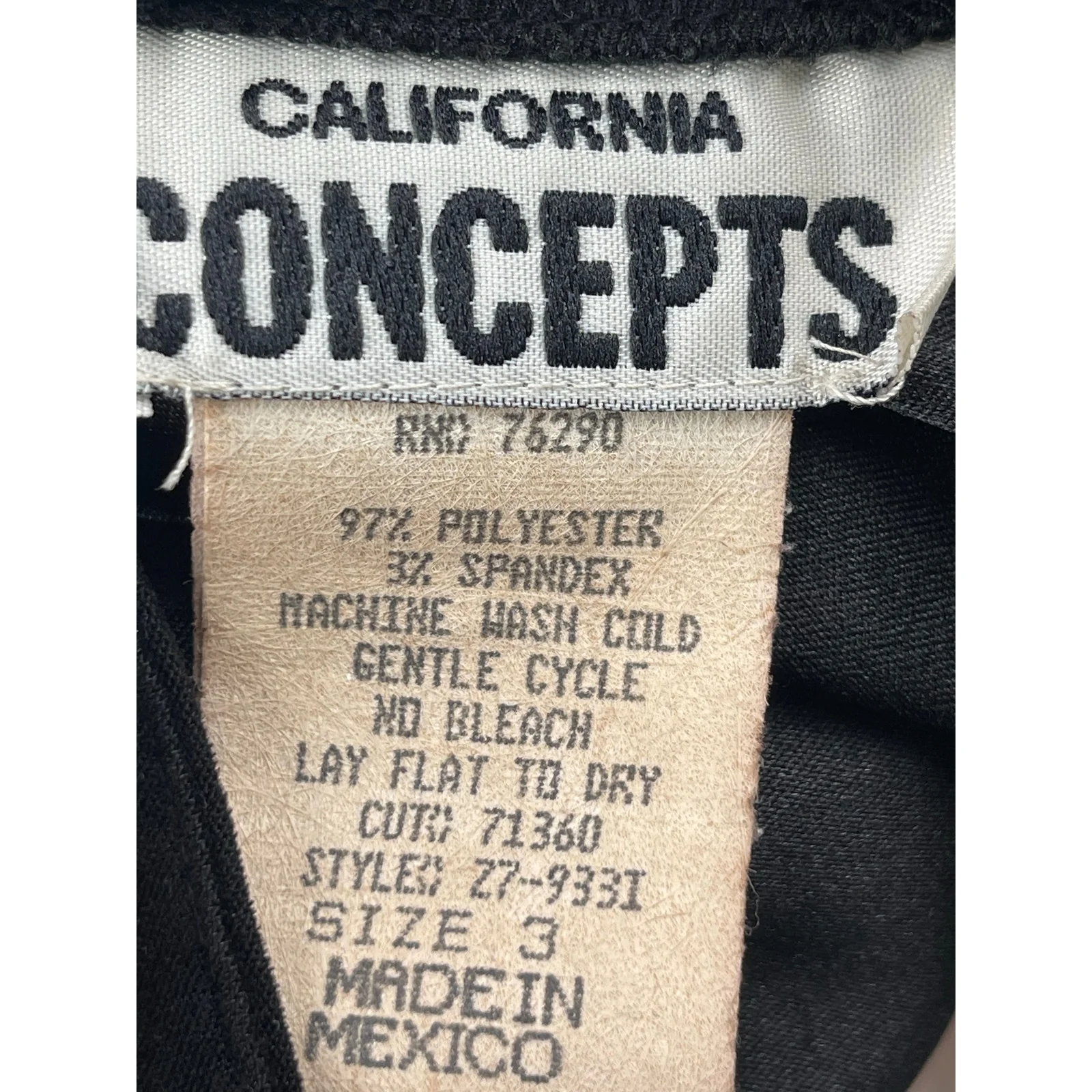 California Concepts Black Sleeveless Square Neck Cami Mini Shift Tank Dress Sz 3 - Image 3