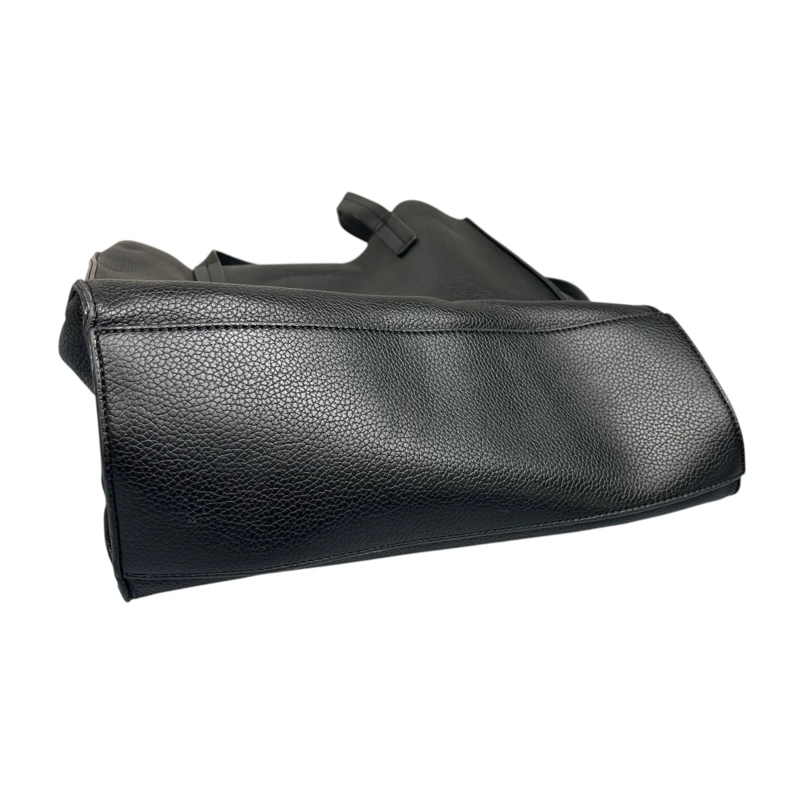 Calvin Klein Anya Signature Chain Black Faux Leather Purse Tote Shoulder Bag OS - Image 6