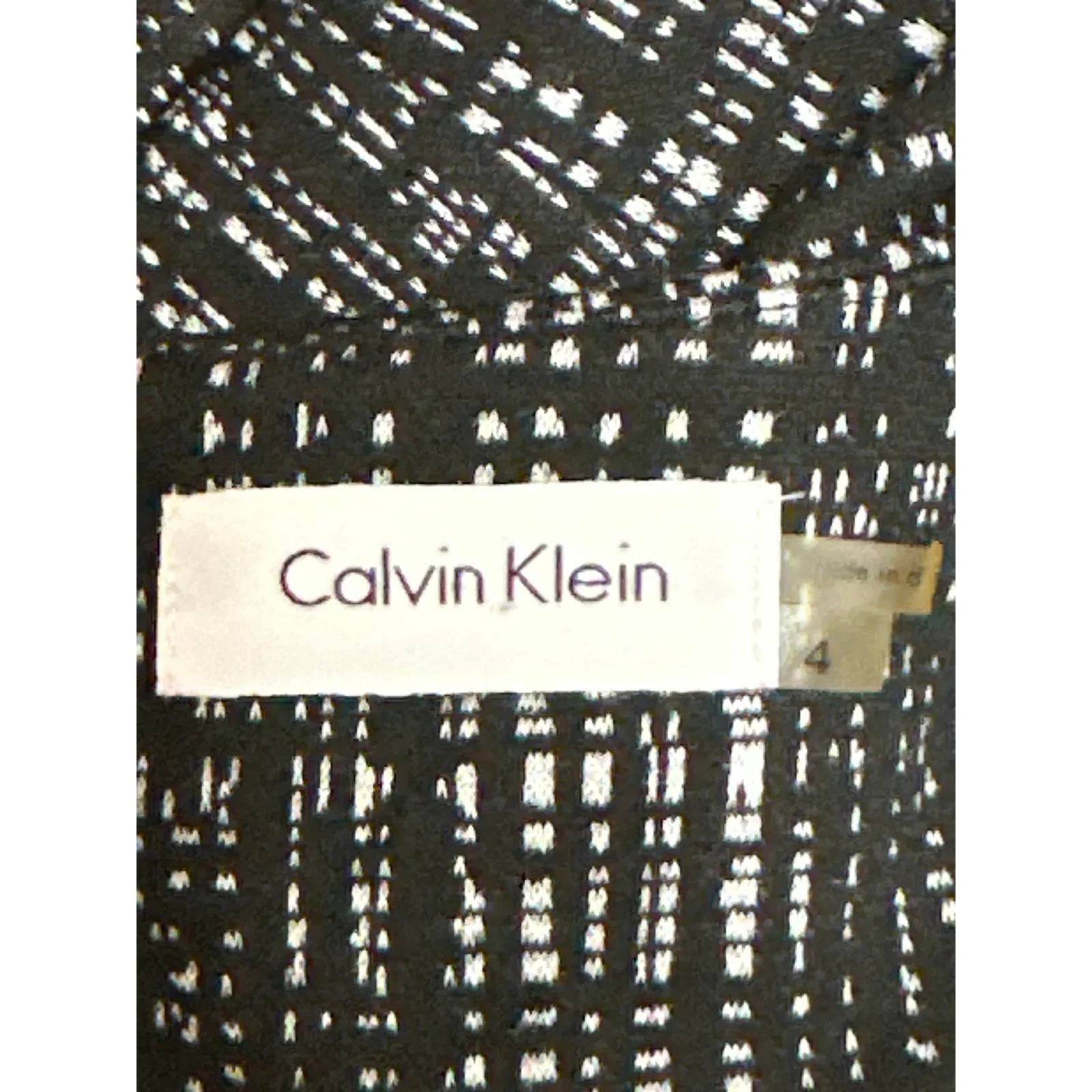 Calvin Klein Black Square Neck Short Cap Sleeve Knee Length Sheath Dress Size 4 - Image 4