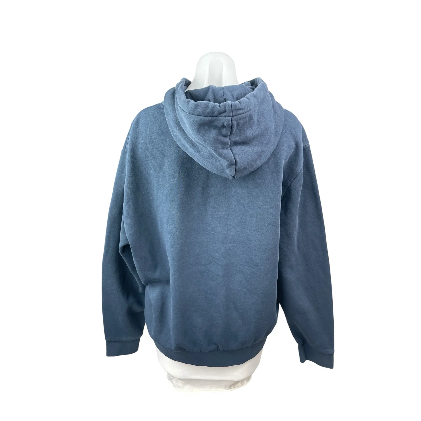 Calvin Klein Jeans Womens Blue Fleece Hoodie Hooded Pocket Sweatshirt Top Size L - Image 4