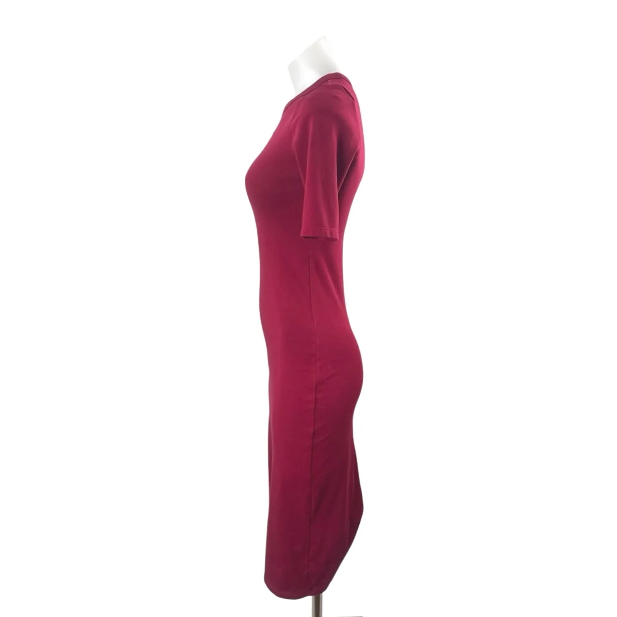 Calvin Klein Jeans Women's Red Short Sleeve Logo T Shirt Bodycon Midi Dress XS - Image 2