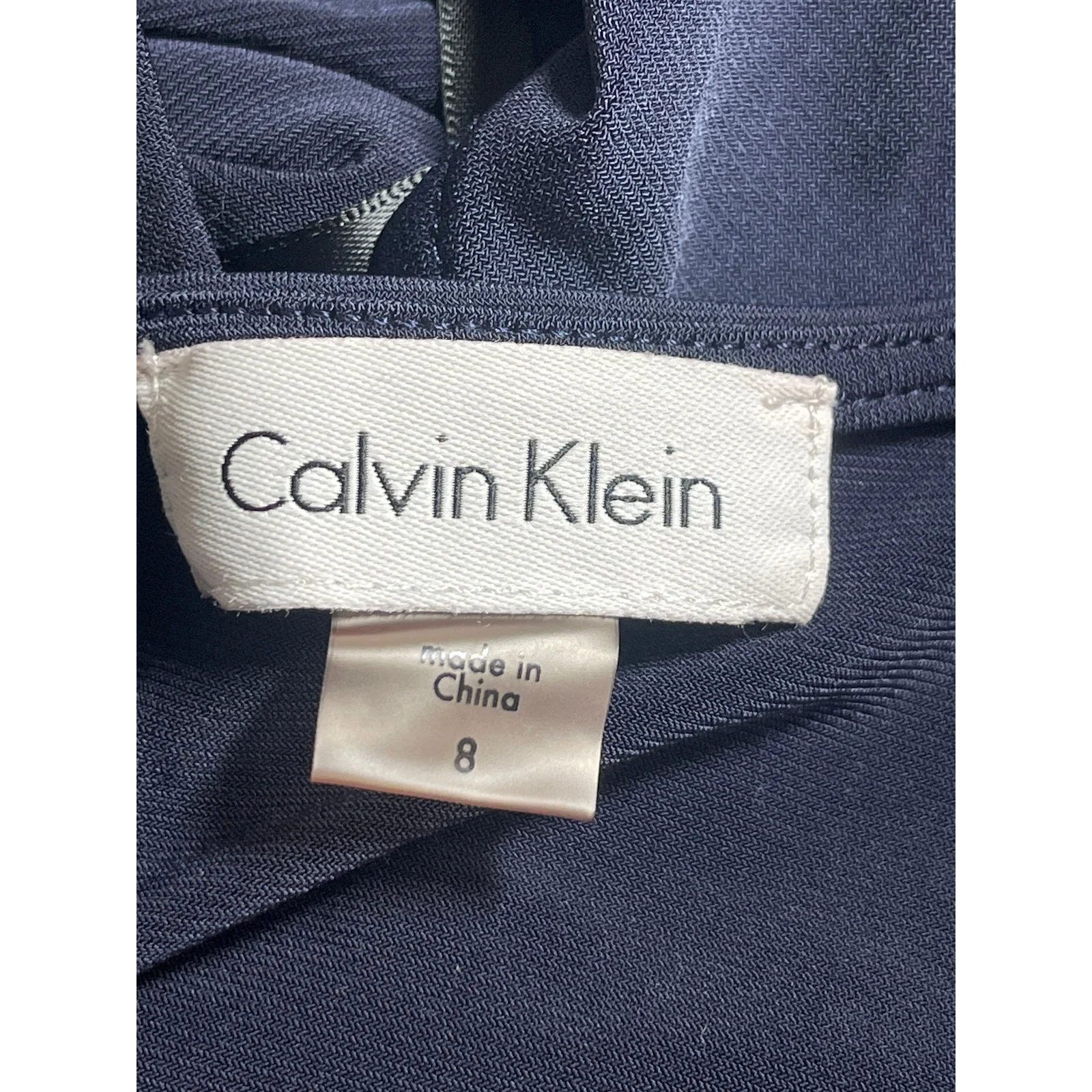 Calvin Klein Women's Blue Flutter Short Sleeve Cutout Mini Shift Dress Size 8 - Image 5