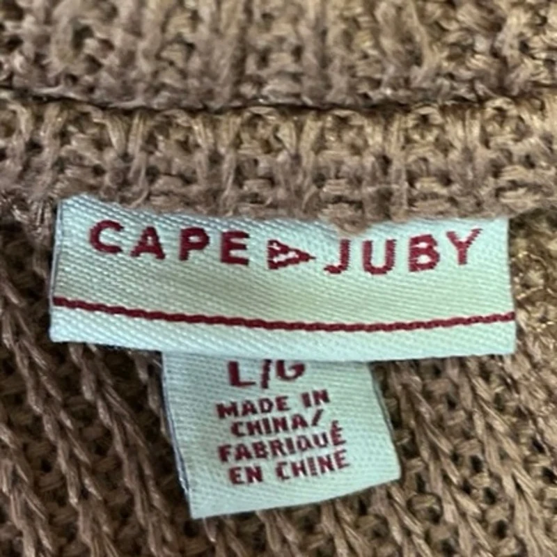 Cape Juby Women's Ribbed Knit Long Sleeve Boat Neck Pullover Sweater Top Size L - Image 3
