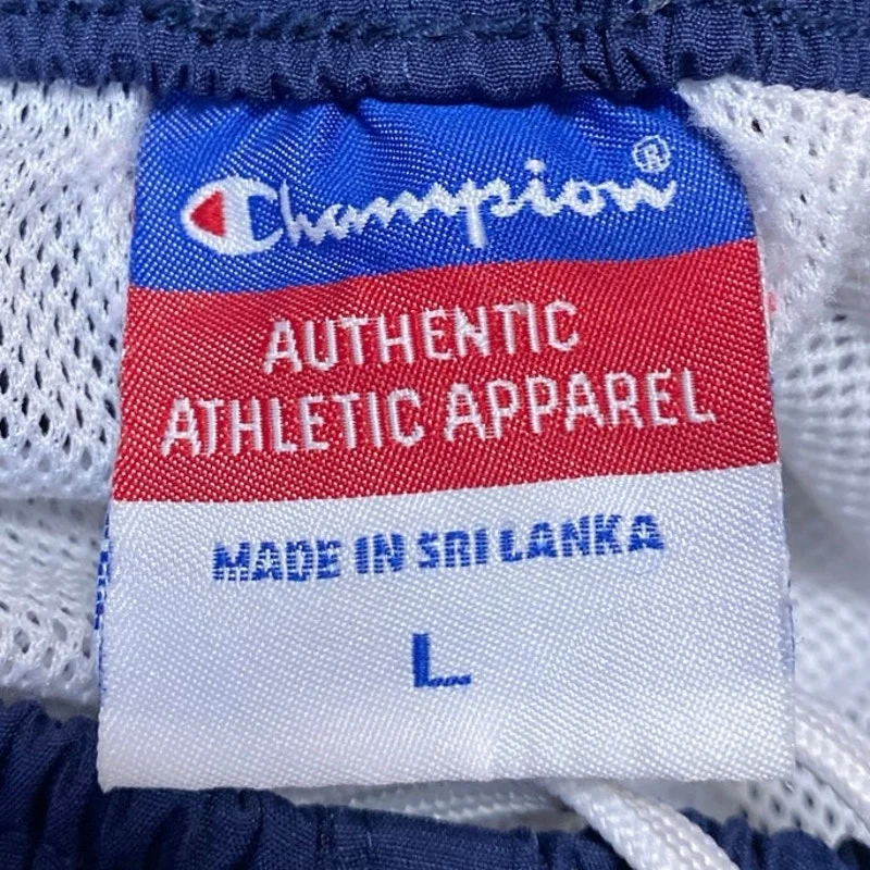 Champion Women's Blue Elastic Waist Windbreaker Activewear Gym Sweatpants Size L - Image 4