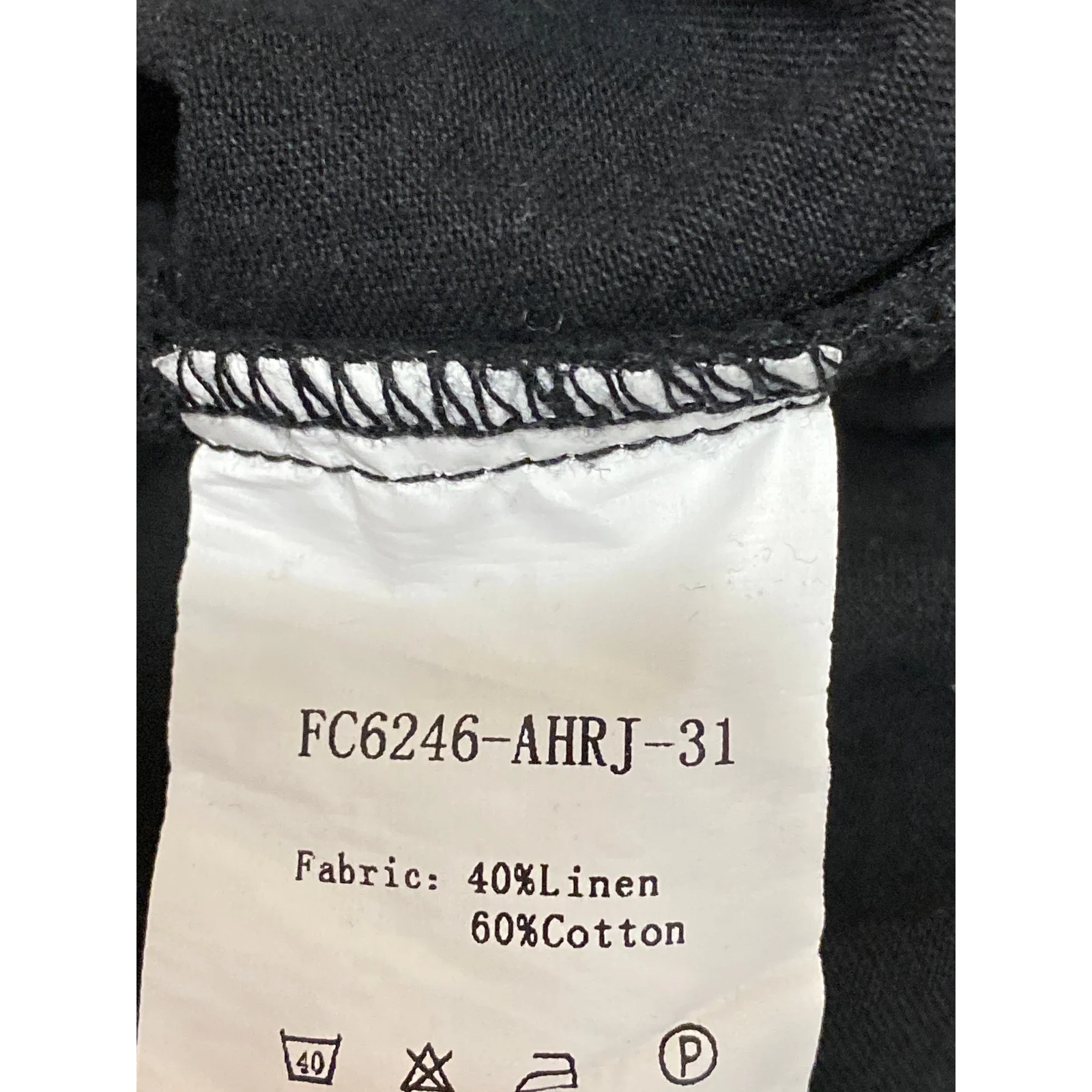 Chartou Women's Black High Waisted Drawstring Straight Trousers Pants Size XS - Image 7