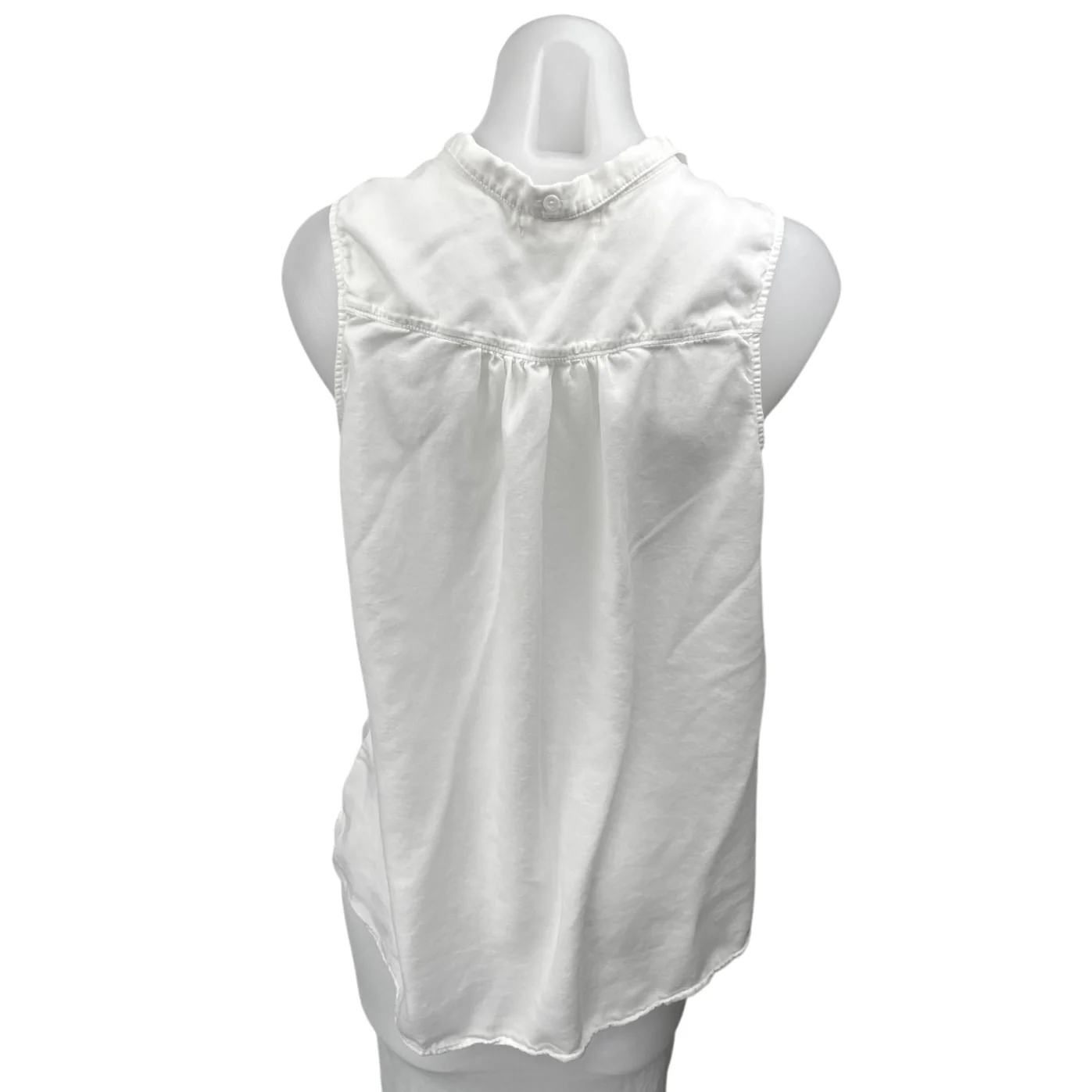 Anthropologie Cloth & Stone White Sleeveless Button Up Shirt Blouse Tank Top L - Image 2