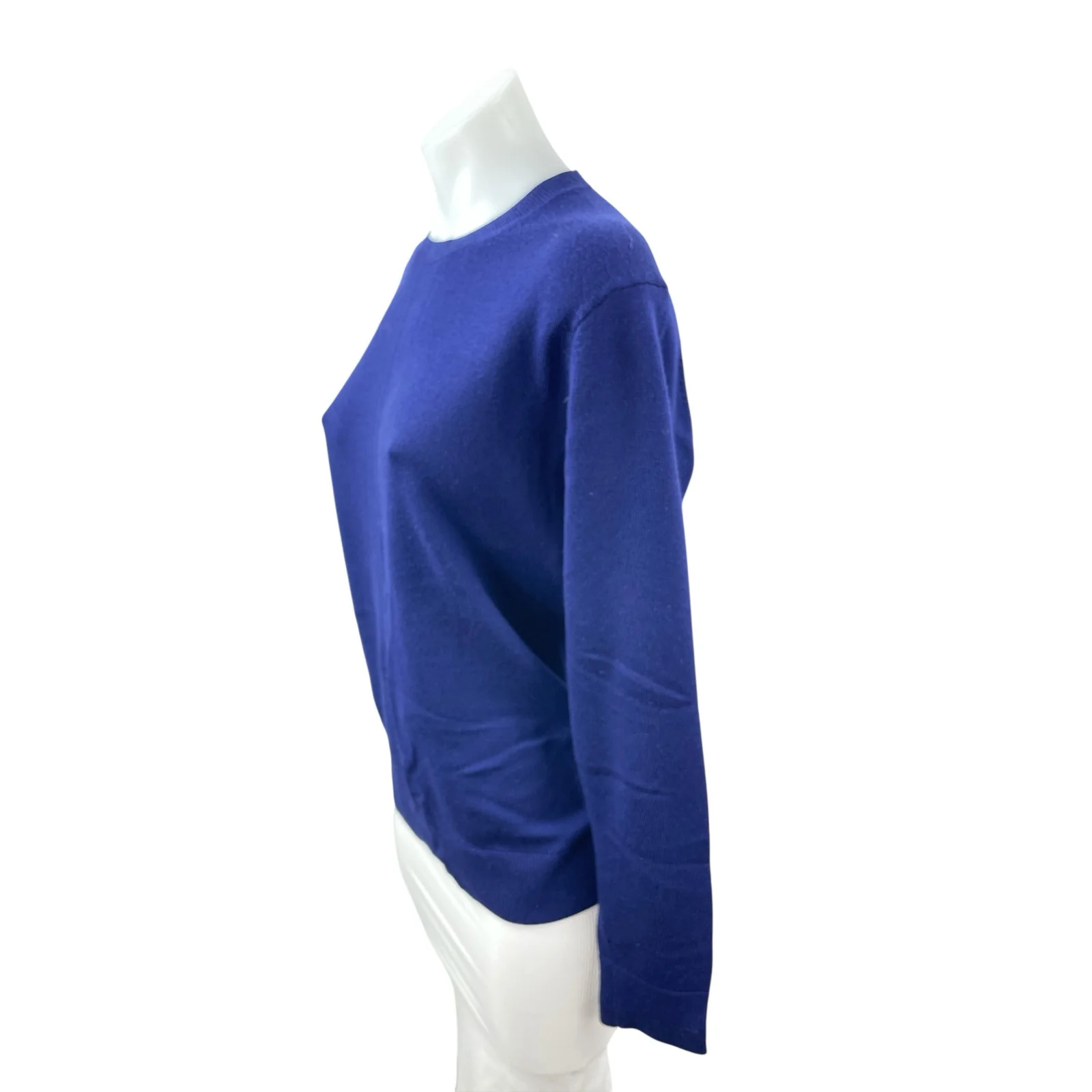 Club Monaco Womens Blue 100% Wool Long Sleeve Crew Neck Knit Sweater Top Size XS - Image 3