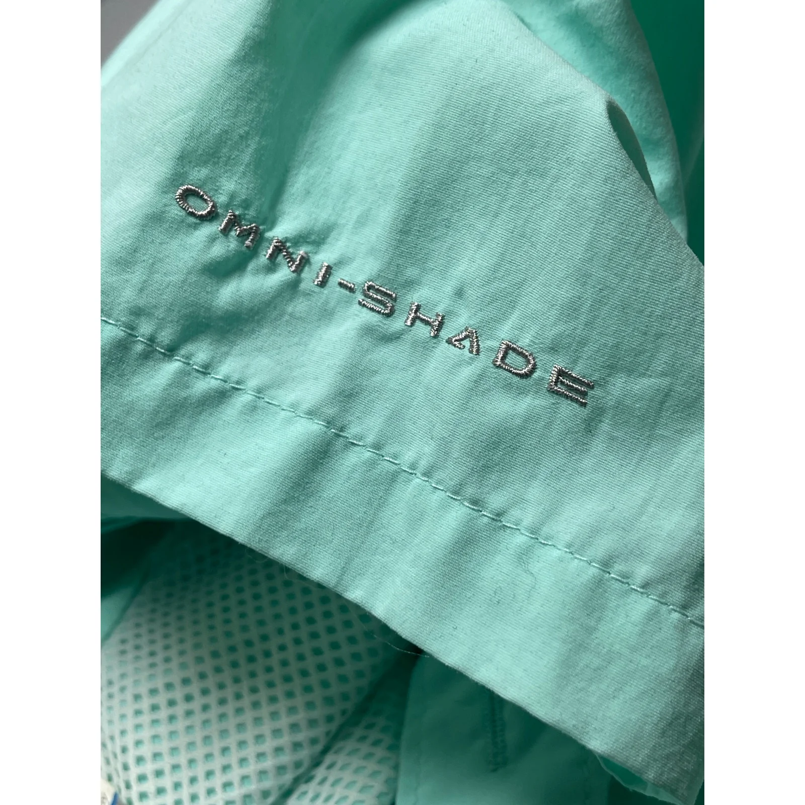Columbia PFG Bahama II Men's Green Collared Short Sleeve Button Down Shirt Top L - Image 5