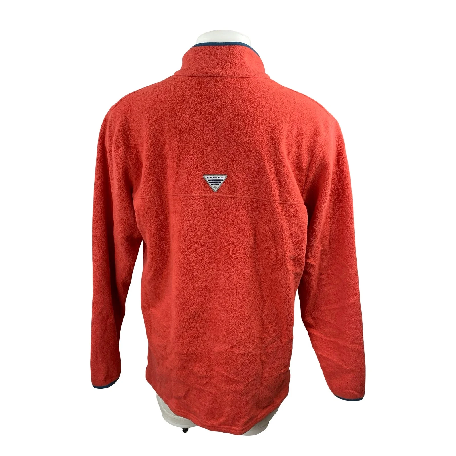 Columbia Steens Mountain Half Snap Fleece Men's Coral Sherpa Sweater Top Size XL - Image 4