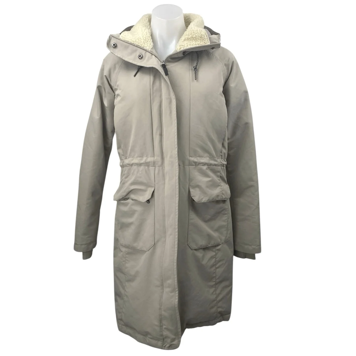 Columbia South Canyon Down Women's Gray Hooded Sherpa Coat Parka Puffer  Size S
